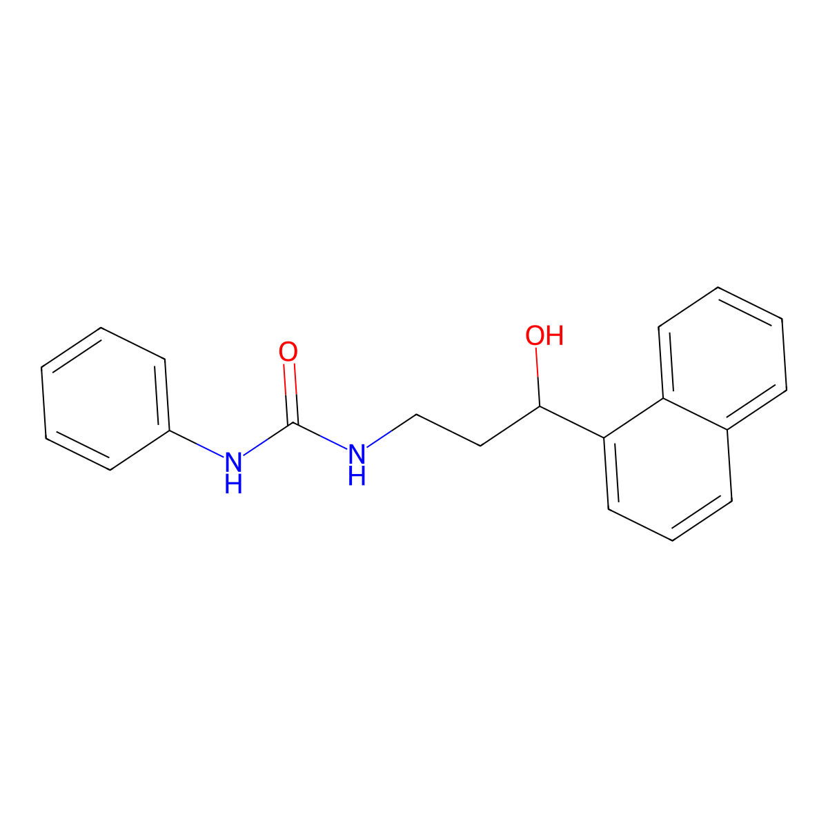 1-(3-Hydroxy-3-(naphthalen-1-yl)propyl)-3-phenylurea molecular structure, CAS 1421449-86-6