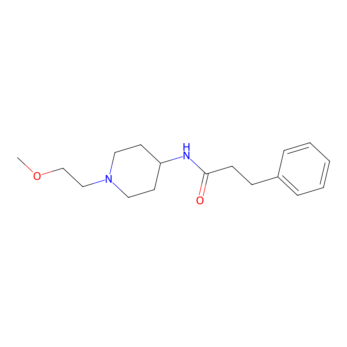 N-[1-(2-Methoxyethyl)piperidin-4-YL]-3-phenylpropanamide molecular structure, CAS 1421450-45-4