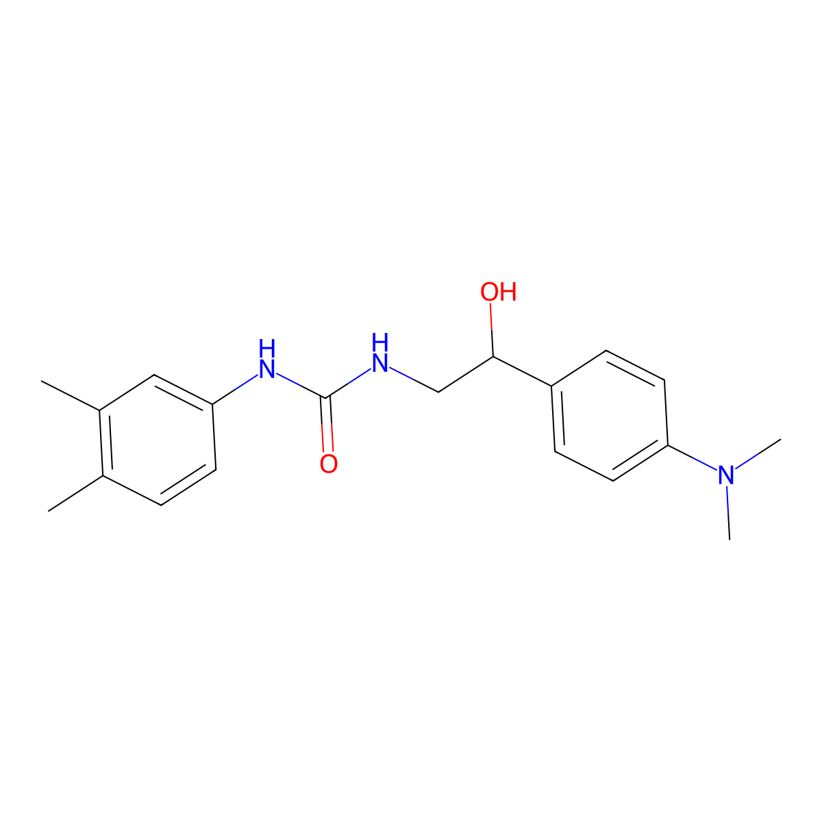 1-(2-(4-(Dimethylamino)phenyl)-2-hydroxyethyl)-3-(3,4-dimethylphenyl)urea molecular structure, CAS 1421450-98-7