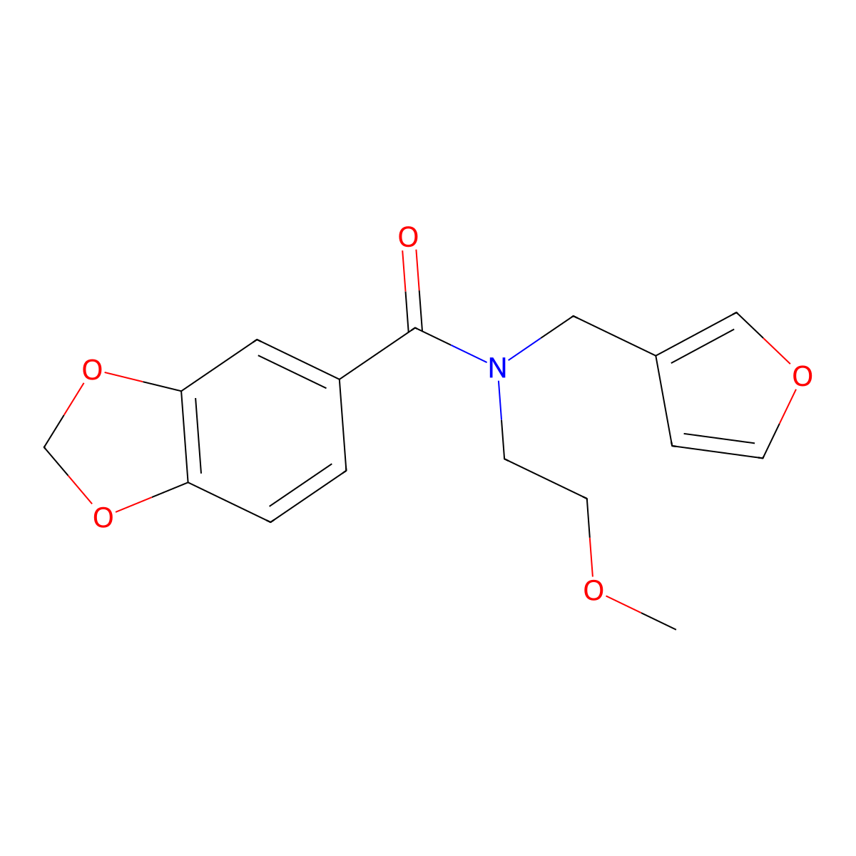 N-(furan-3-ylmethyl)-N-(2-methoxyethyl)benzo[d][1,3]dioxole-5-carboxamide molecular structure, CAS 1421451-14-0