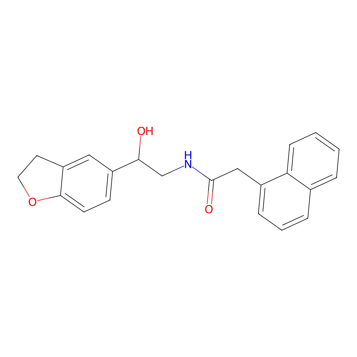 N-(2-(2,3-dihydrobenzofuran-5-yl)-2-hydroxyethyl)-2-(naphthalen-1-yl)acetamide molecular structure, CAS 1421451-36-6