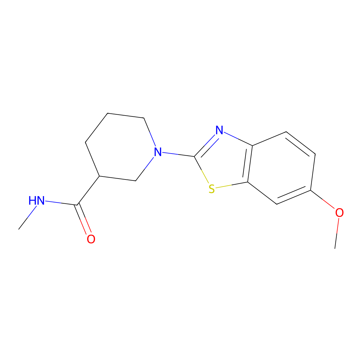 1-(6-methoxybenzo[d]thiazol-2-yl)-N-methylpiperidine-3-carboxamide molecular structure, CAS 1421451-45-7
