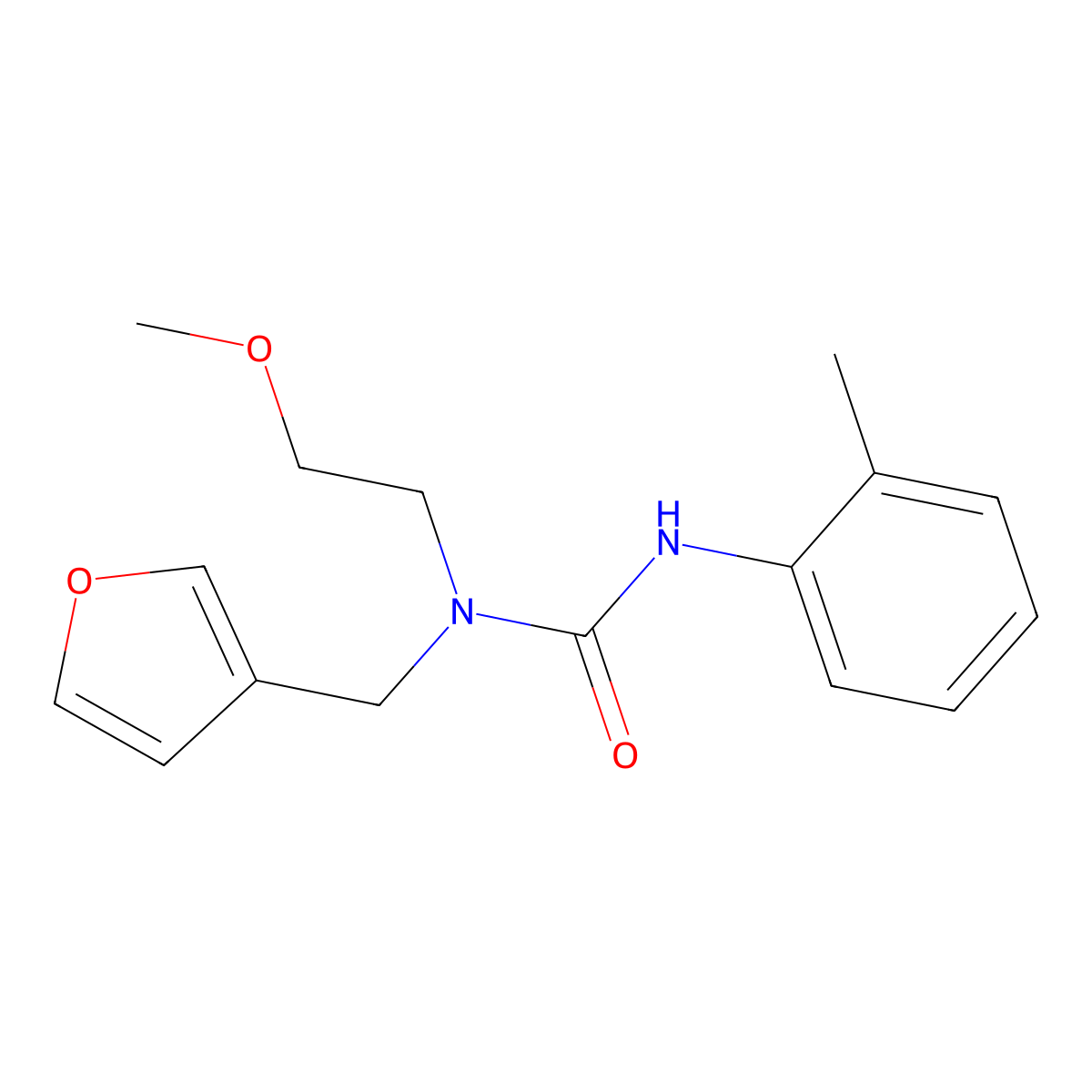 1-(Furan-3-ylmethyl)-1-(2-methoxyethyl)-3-(o-tolyl)urea molecular structure, CAS 1421451-55-9