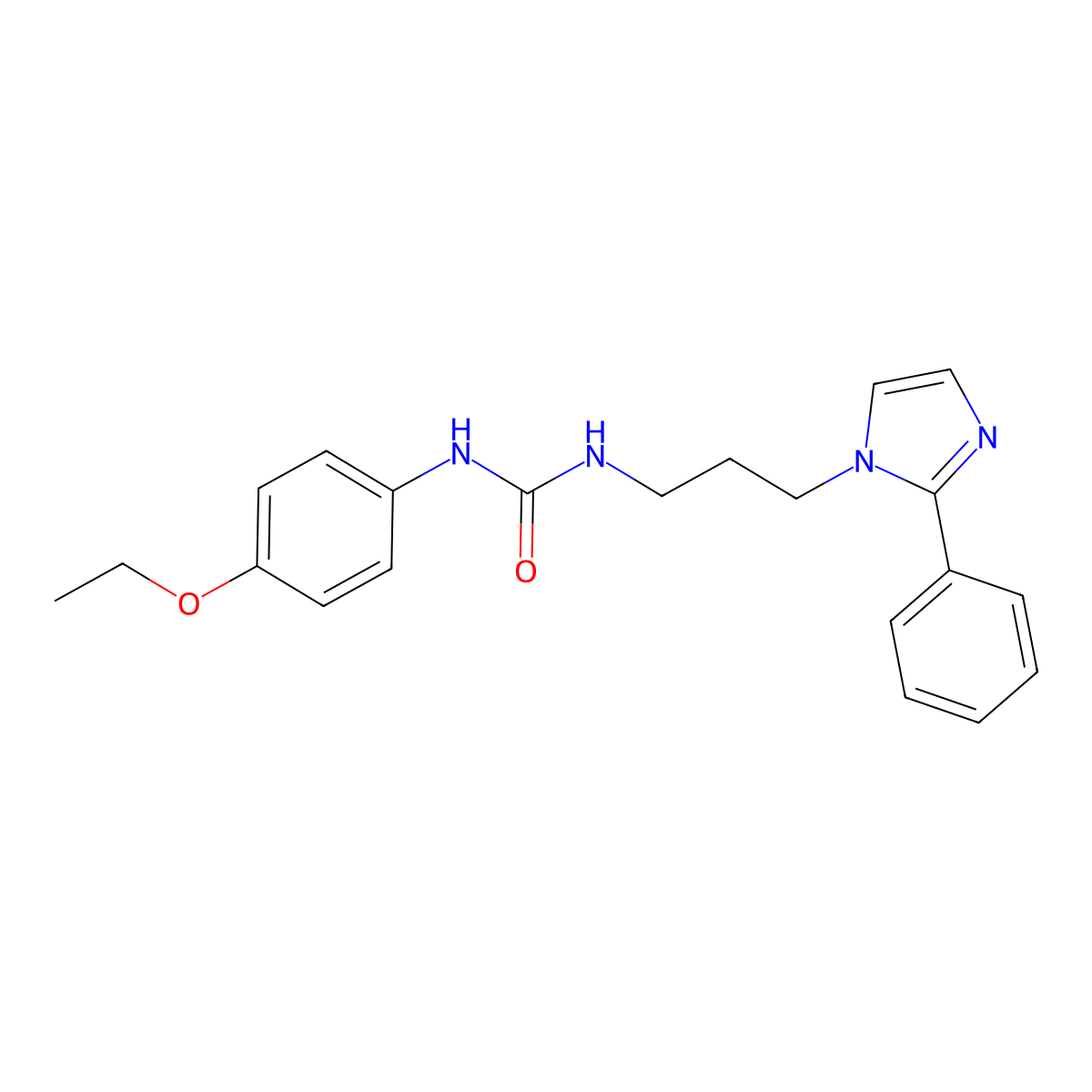 1-(4-ethoxyphenyl)-3-(3-(2-phenyl-1H-imidazol-1-yl)propyl)urea molecular structure, CAS 1421451-60-6