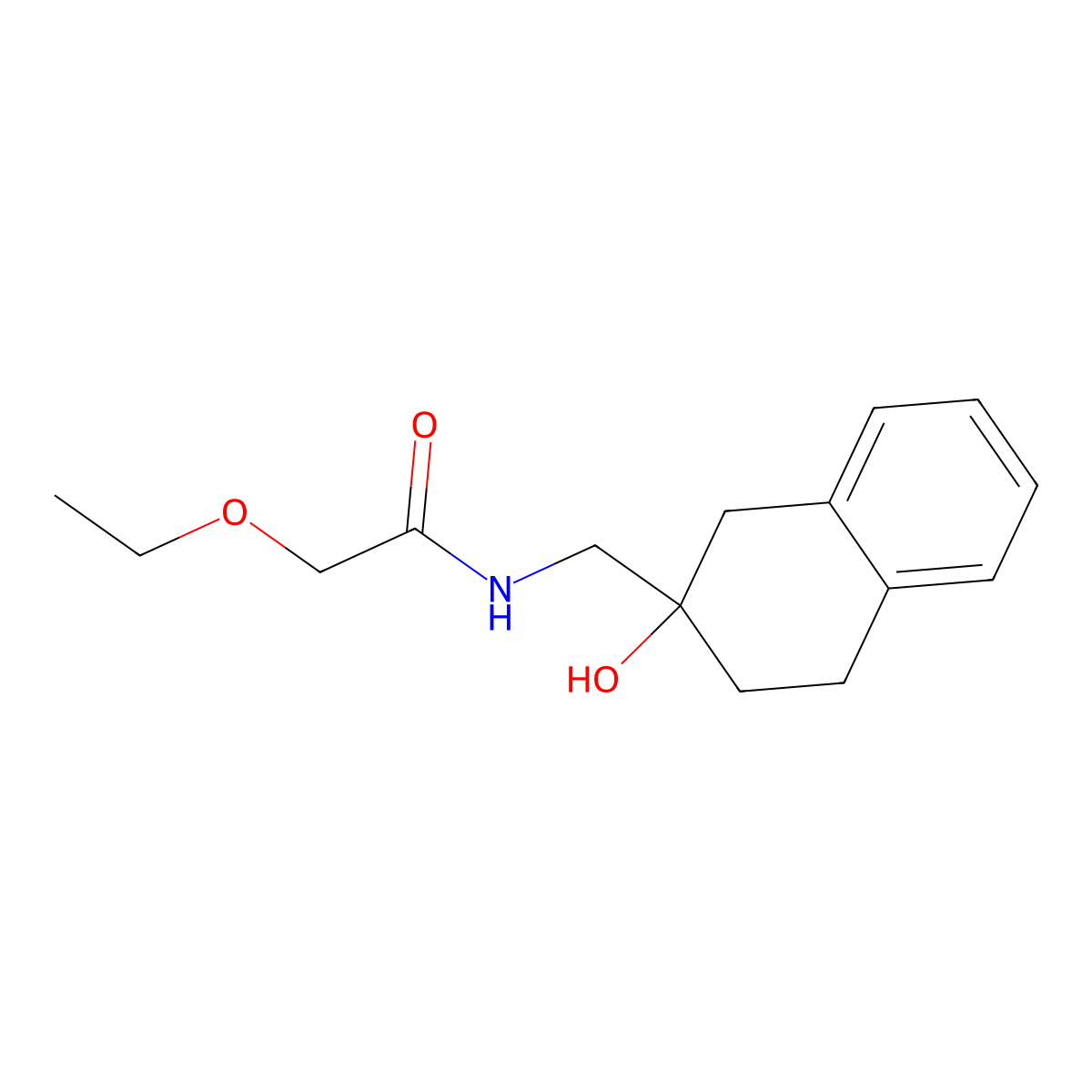 2-ethoxy-N-[(2-hydroxy-1,2,3,4-tetrahydronaphthalen-2-yl)methyl]acetamide molecular structure, CAS 1421451-67-3