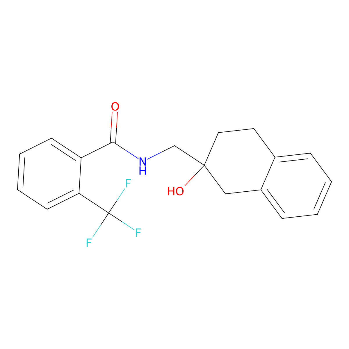 N-[(2-hydroxy-1,2,3,4-tetrahydronaphthalen-2-yl)methyl]-2-(trifluoromethyl)benzamide molecular structure, CAS 1421451-77-5