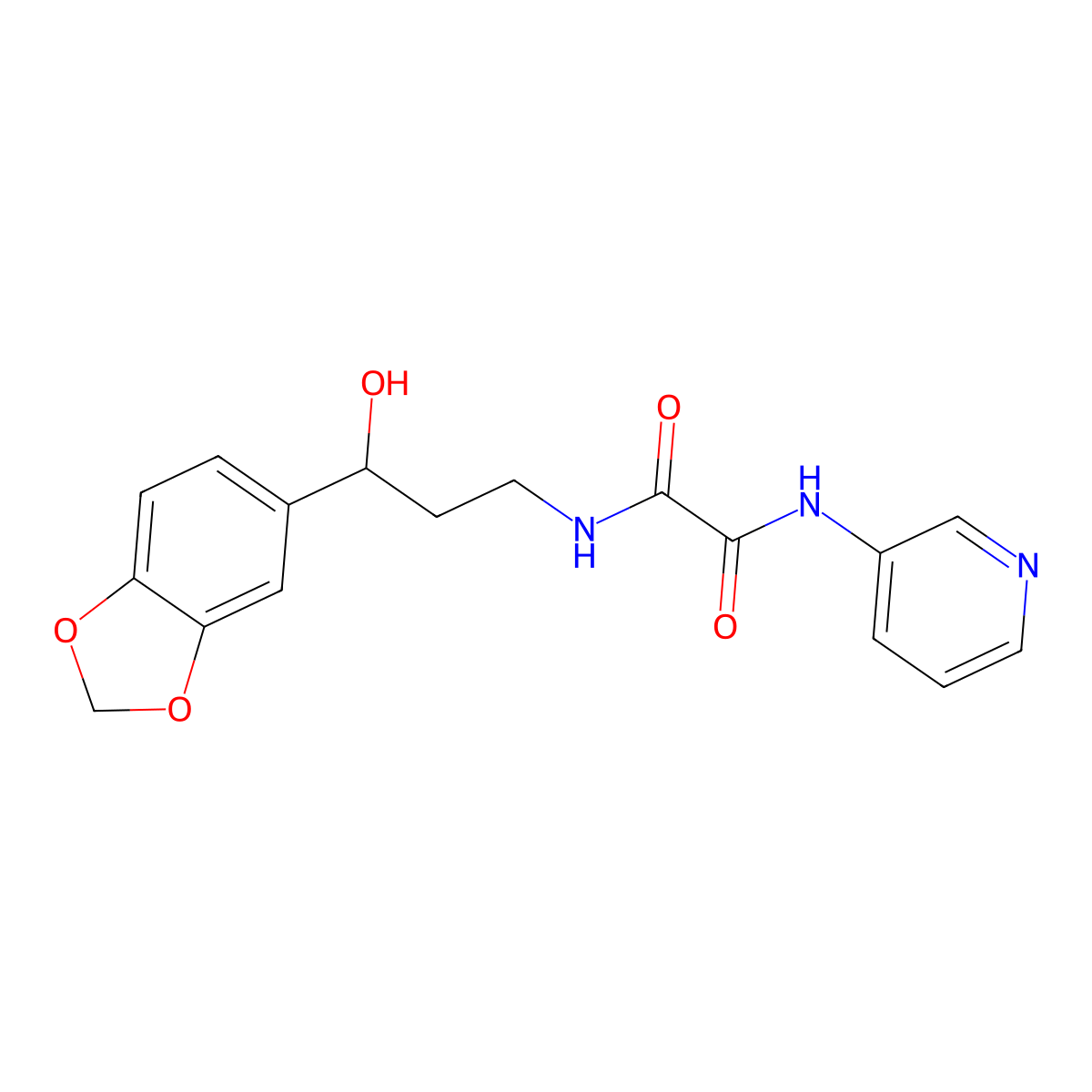 N1-(3-(benzo[d][1,3]dioxol-5-yl)-3-hydroxypropyl)-N2-(pyridin-3-yl)oxalamide molecular structure, CAS 1421451-98-0