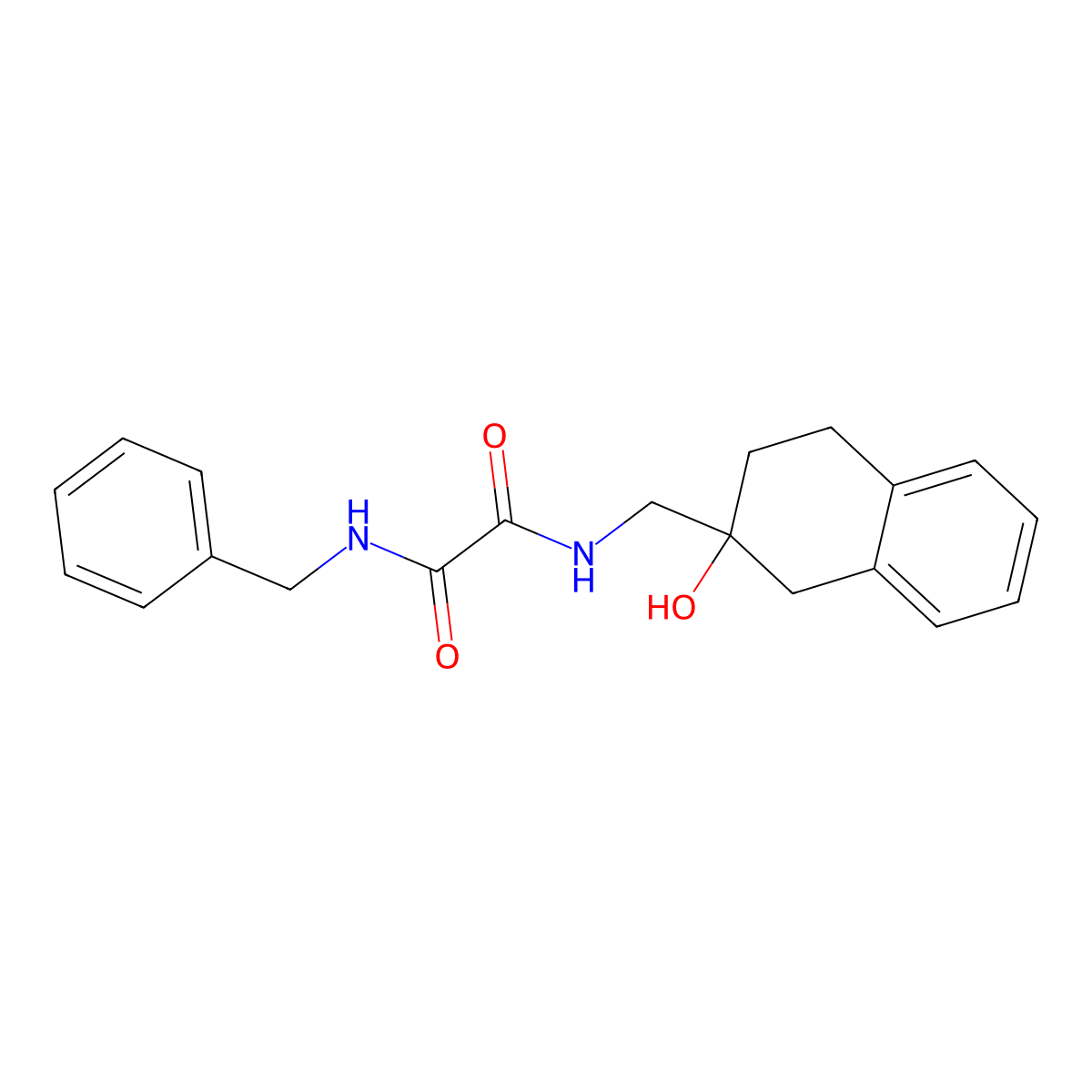 N1-benzyl-N2-((2-hydroxy-1,2,3,4-tetrahydronaphthalen-2-yl)methyl)oxalamide molecular structure, CAS 1421452-01-8