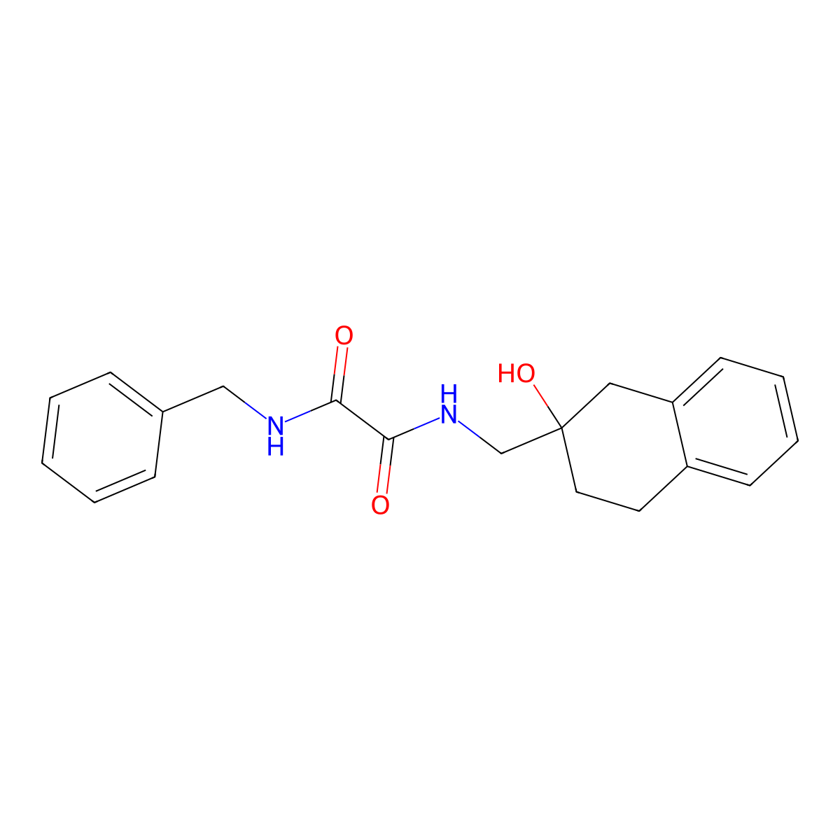 N1-benzyl-N2-((2-hydroxy-1,2,3,4-tetrahydronaphthalen-2-yl)methyl)oxalamide molecular structure, CAS 1421452-01-8