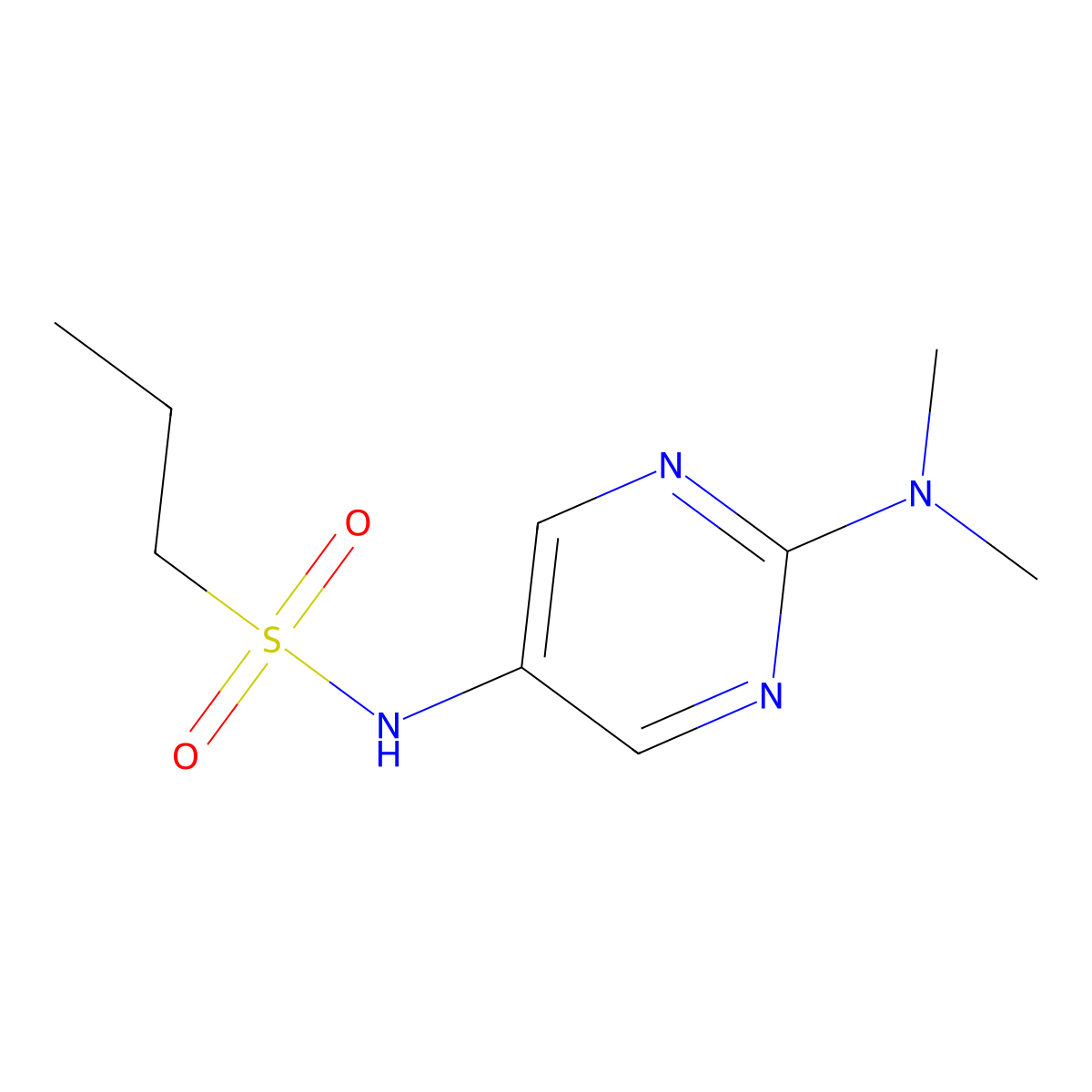 N-[2-(Dimethylamino)pyrimidin-5-YL]propane-1-sulfonamide molecular structure, CAS 1421452-29-0