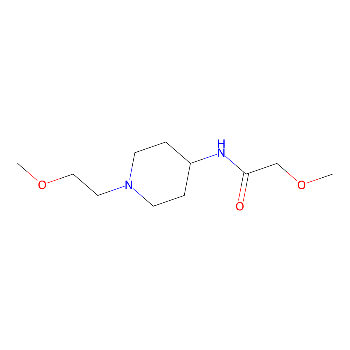 2-Methoxy-N-[1-(2-methoxyethyl)piperidin-4-YL]acetamide molecular structure, CAS 1421452-56-3