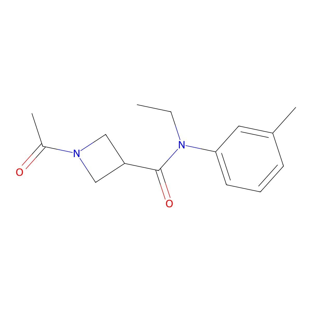 1-acetyl-N-ethyl-N-(m-tolyl)azetidine-3-carboxamide molecular structure, CAS 1421452-86-9