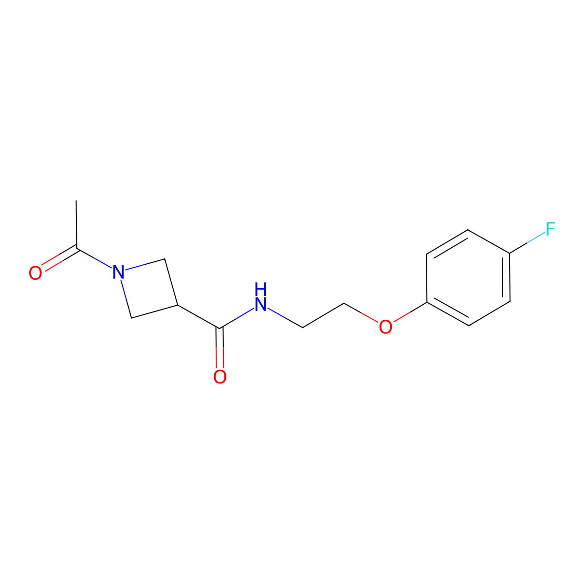 1-Acetyl-N-[2-(4-fluorophenoxy)ethyl]azetidine-3-carboxamide molecular structure, CAS 1421452-88-1