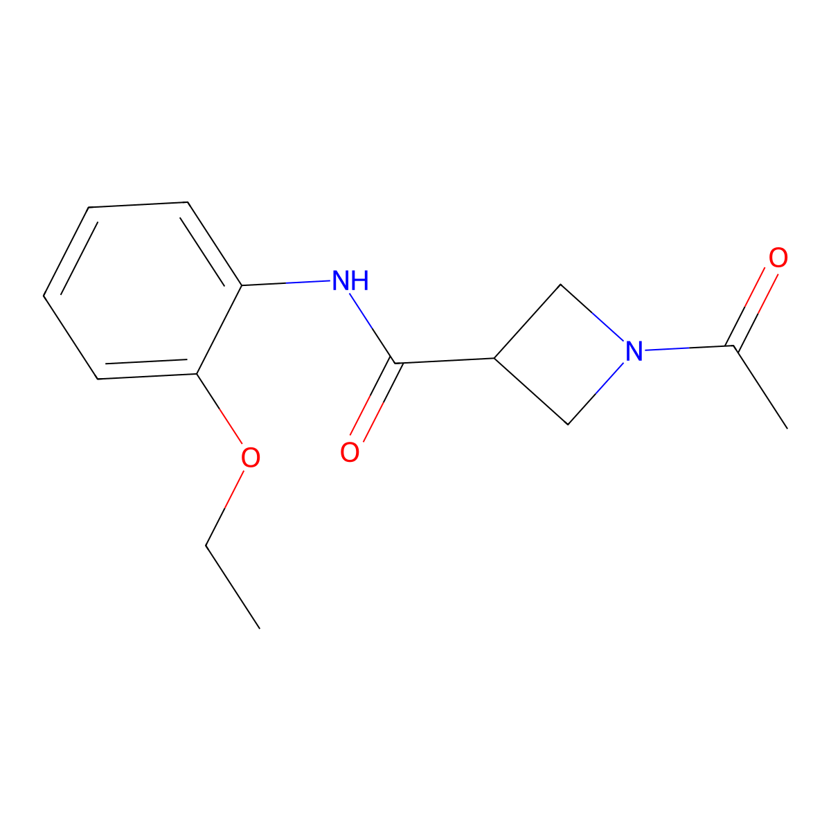 1-acetyl-N-(2-ethoxyphenyl)azetidine-3-carboxamide molecular structure, CAS 1421452-90-5