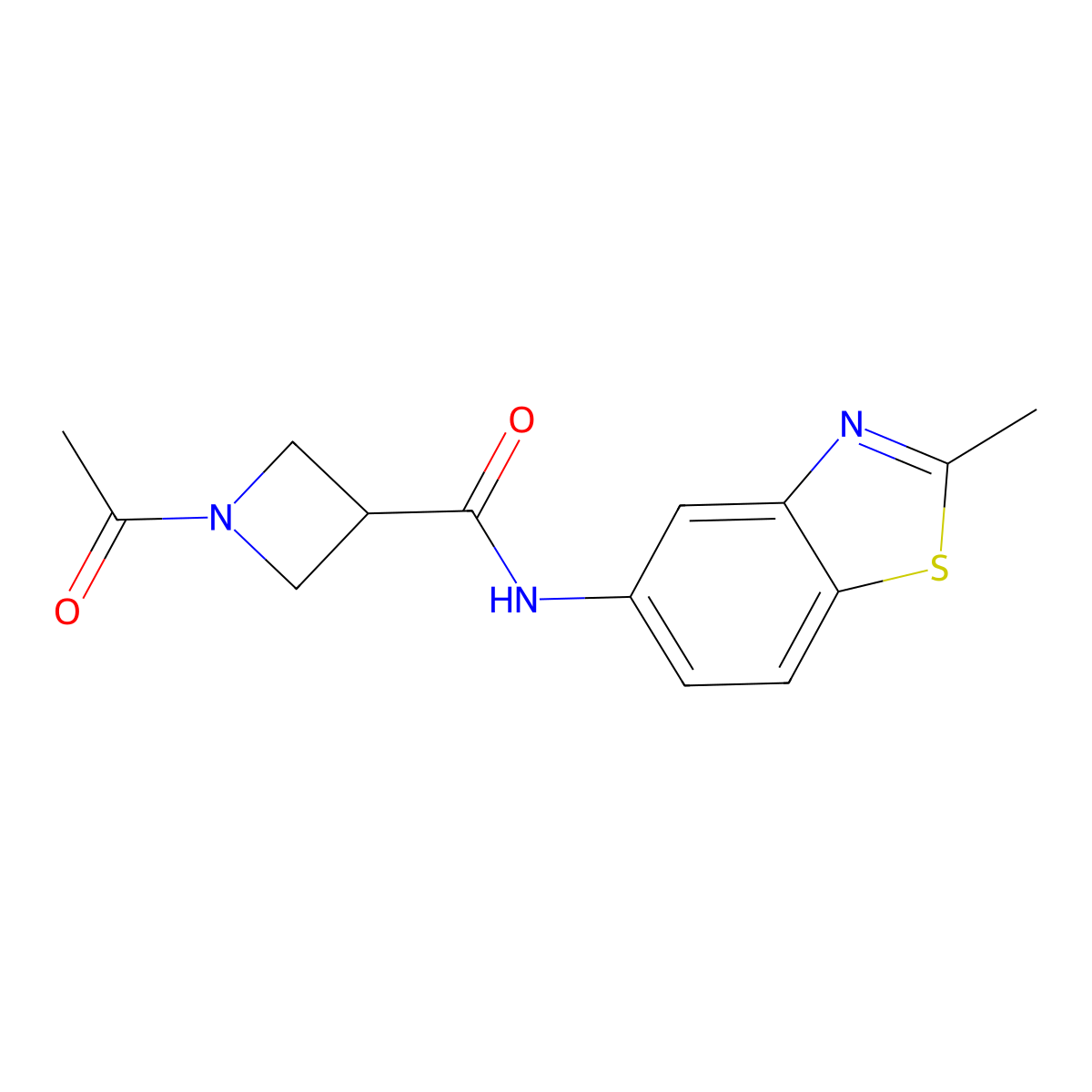 1-acetyl-N-(2-methylbenzo[d]thiazol-5-yl)azetidine-3-carboxamide molecular structure, CAS 1421452-97-2