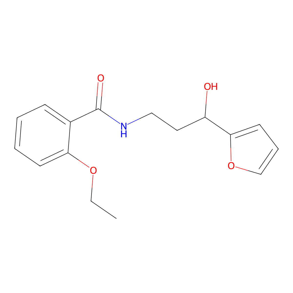 2-Ethoxy-N-[3-(furan-2-YL)-3-hydroxypropyl]benzamide molecular structure, CAS 1421453-55-5
