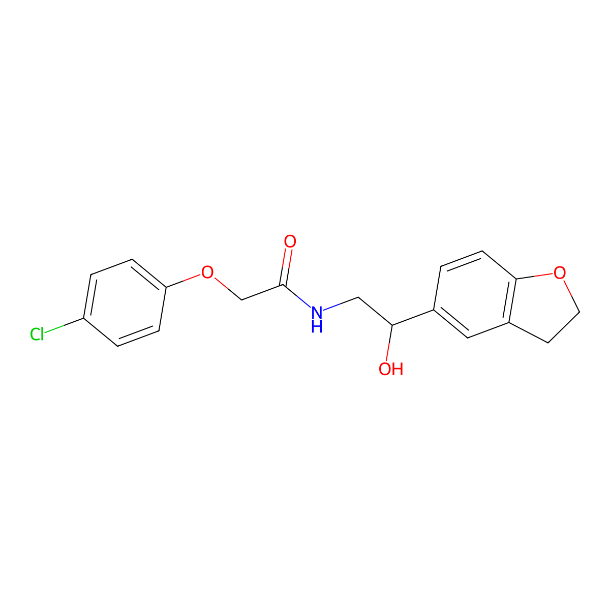 2-(4-chlorophenoxy)-N-(2-(2,3-dihydrobenzofuran-5-yl)-2-hydroxyethyl)acetamide molecular structure, CAS 1421454-13-8