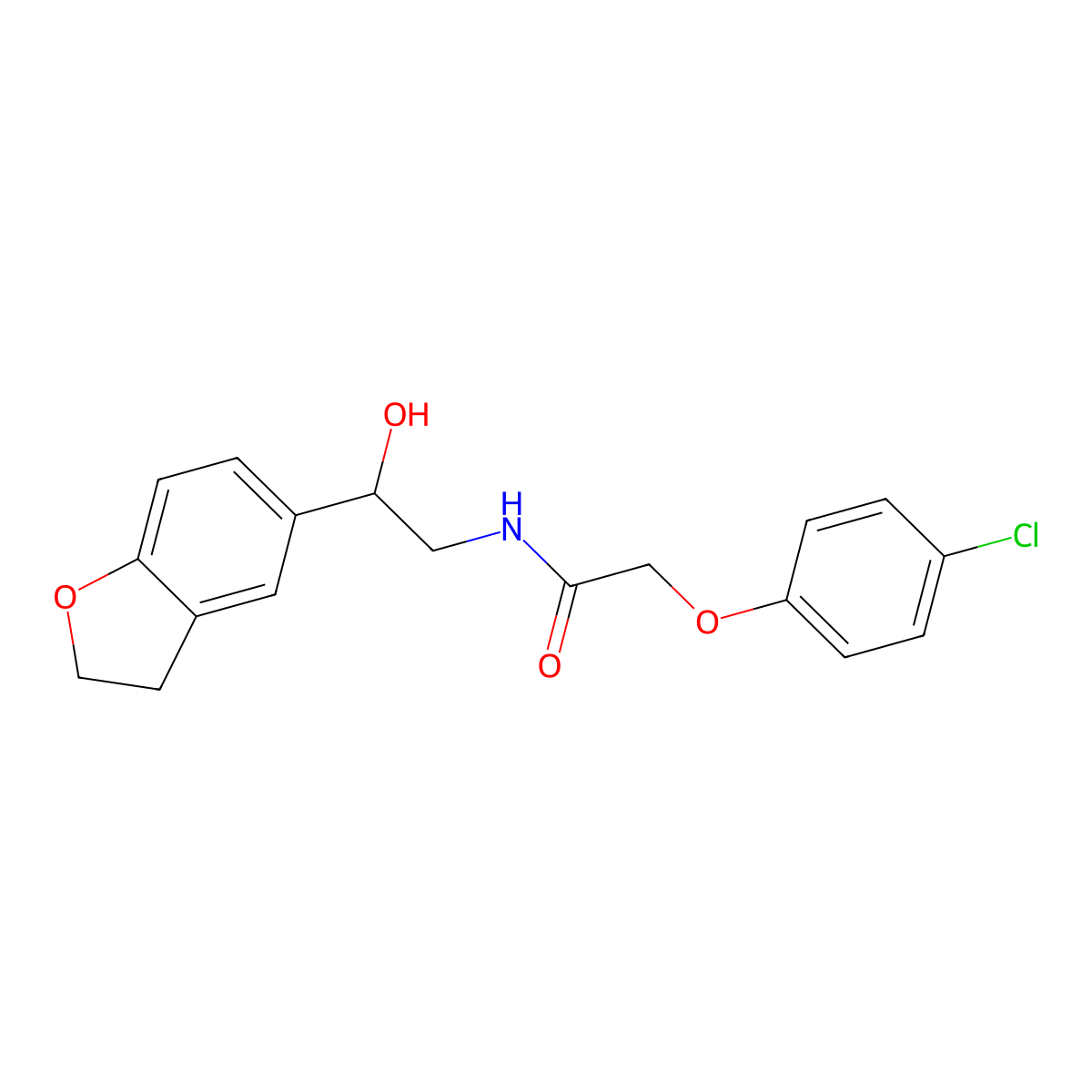 2-(4-chlorophenoxy)-N-(2-(2,3-dihydrobenzofuran-5-yl)-2-hydroxyethyl)acetamide molecular structure, CAS 1421454-13-8