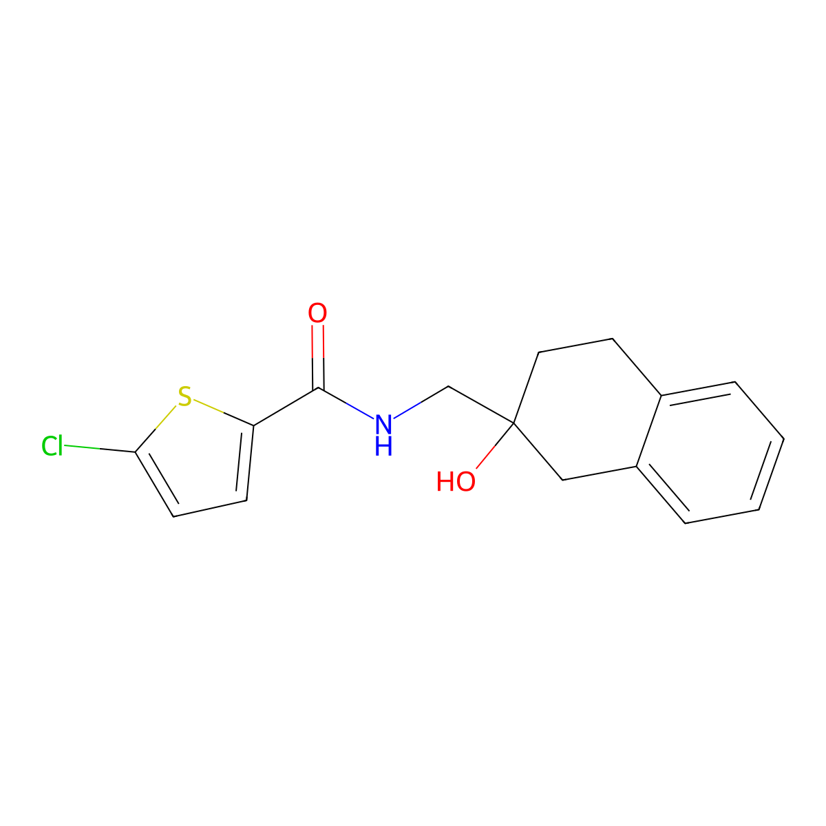 5-chloro-N-[(2-hydroxy-1,2,3,4-tetrahydronaphthalen-2-yl)methyl]thiophene-2-carboxamide molecular structure, CAS 1421455-17-5