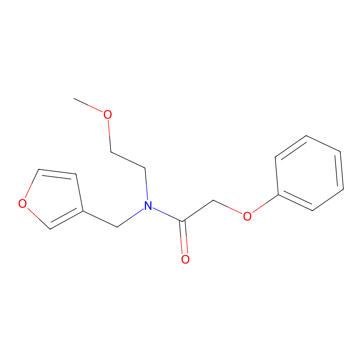 N-(furan-3-ylmethyl)-N-(2-methoxyethyl)-2-phenoxyacetamide molecular structure, CAS 1421455-49-3