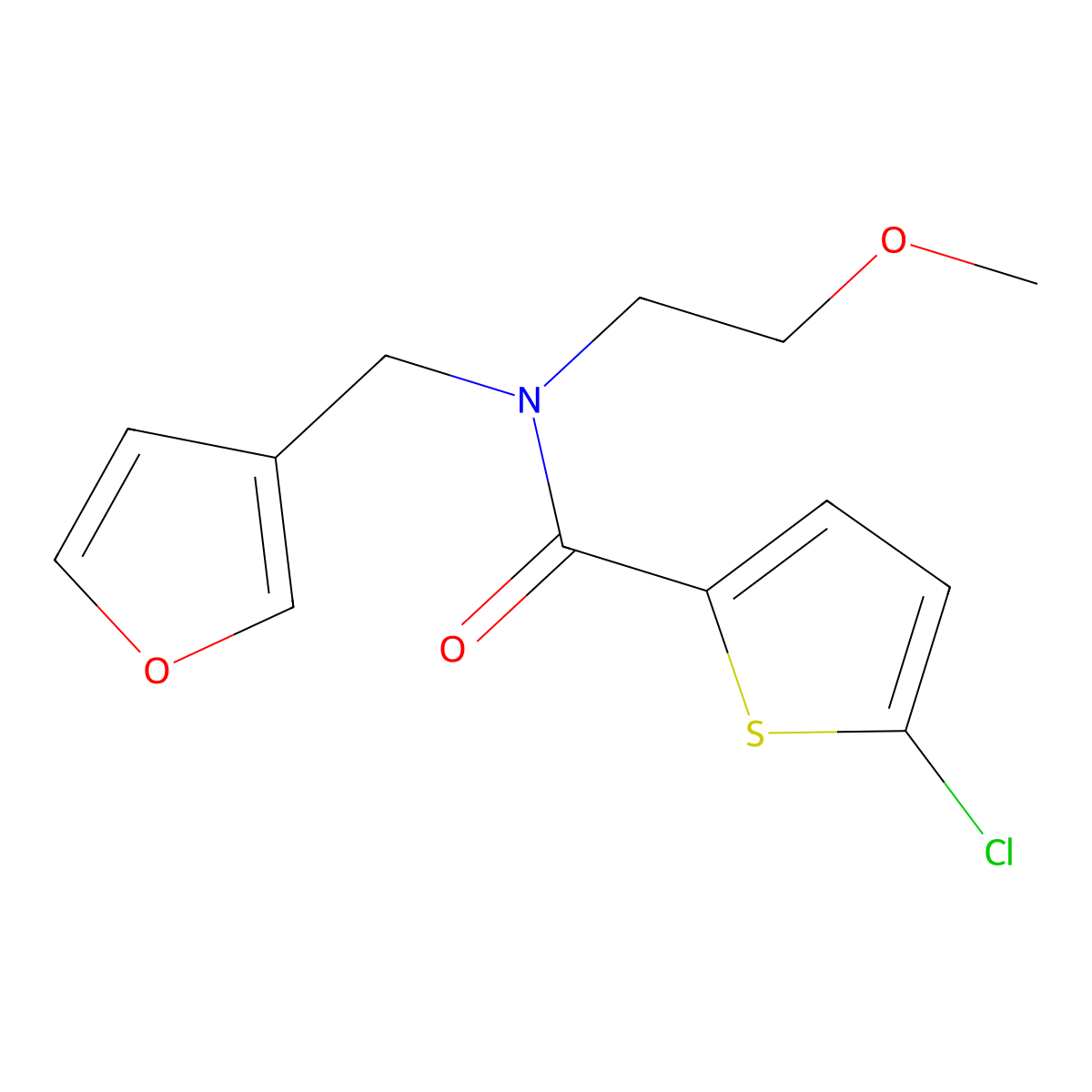5-chloro-N-(furan-3-ylmethyl)-N-(2-methoxyethyl)thiophene-2-carboxamide molecular structure, CAS 1421455-53-9