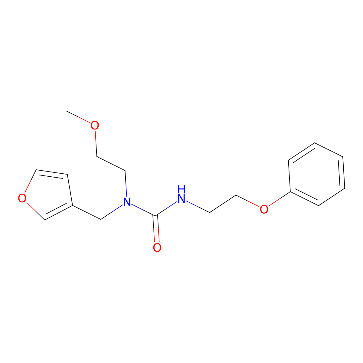 1-(Furan-3-ylmethyl)-1-(2-methoxyethyl)-3-(2-phenoxyethyl)urea molecular structure, CAS 1421455-76-6