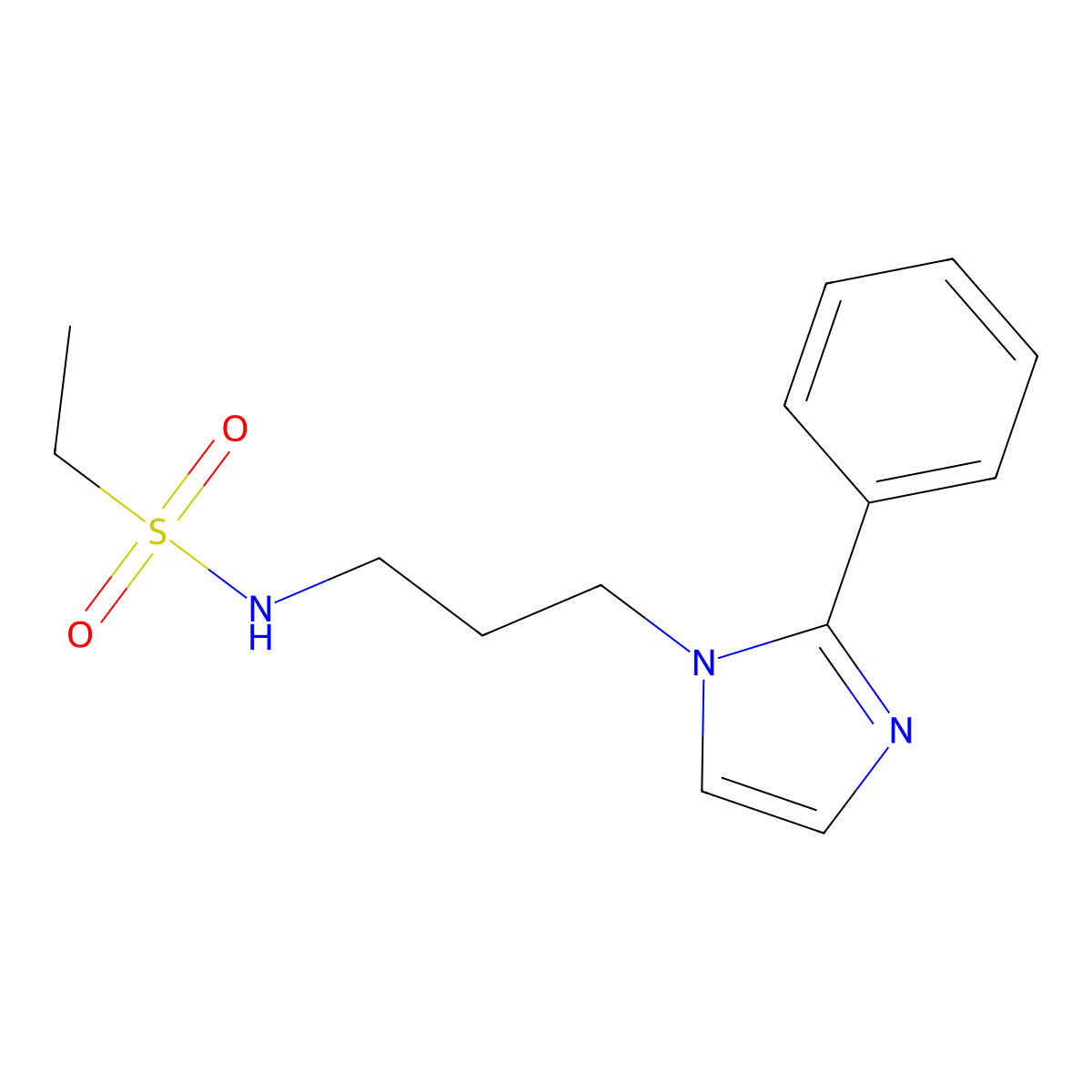 N-(3-(2-phenyl-1H-imidazol-1-yl)propyl)ethanesulfonamide molecular structure, CAS 1421455-78-8
