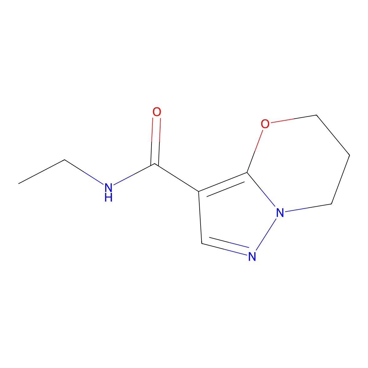 N-ethyl-6,7-dihydro-5H-pyrazolo[5,1-b][1,3]oxazine-3-carboxamide molecular structure, CAS 1421456-06-5