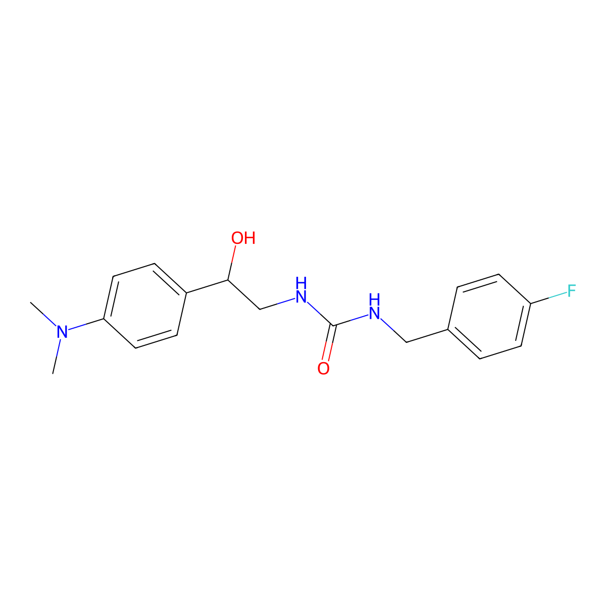 3-{2-[4-(Dimethylamino)phenyl]-2-hydroxyethyl}-1-[(4-fluorophenyl)methyl]urea molecular structure, CAS 1421456-62-3