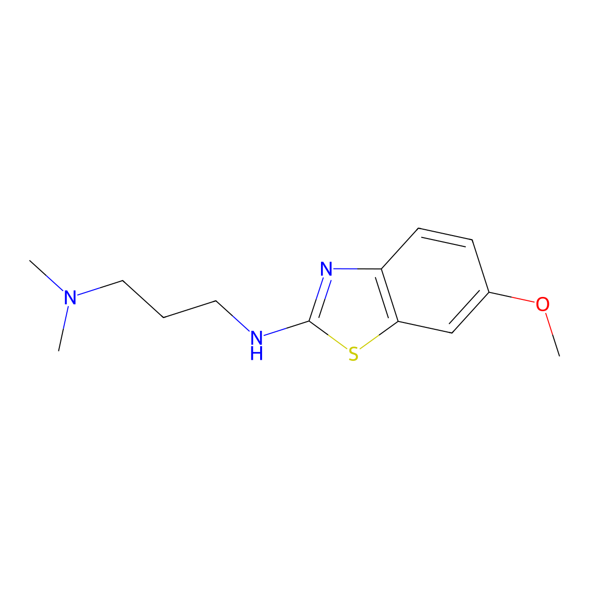 N-(6-methoxy-1,3-benzothiazol-2-yl)-N',N'-dimethylpropane-1,3-diamine molecular structure, CAS 1421456-67-8