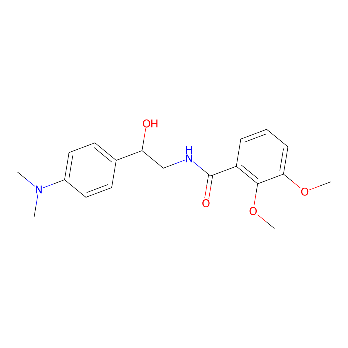 N-(2-(4-(dimethylamino)phenyl)-2-hydroxyethyl)-2,3-dimethoxybenzamide molecular structure, CAS 1421457-36-4
