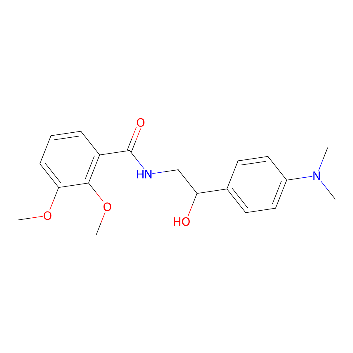 N-(2-(4-(dimethylamino)phenyl)-2-hydroxyethyl)-2,3-dimethoxybenzamide molecular structure, CAS 1421457-36-4