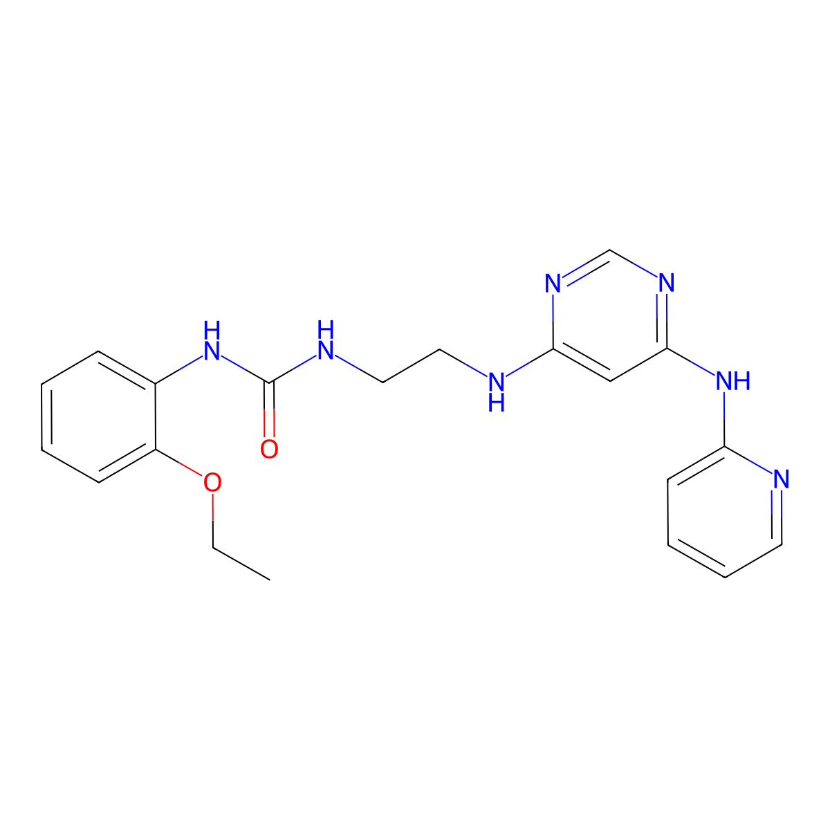 1-(2-Ethoxyphenyl)-3-(2-((6-(pyridin-2-ylamino)pyrimidin-4-yl)amino)ethyl)urea molecular structure, CAS 1421457-77-3