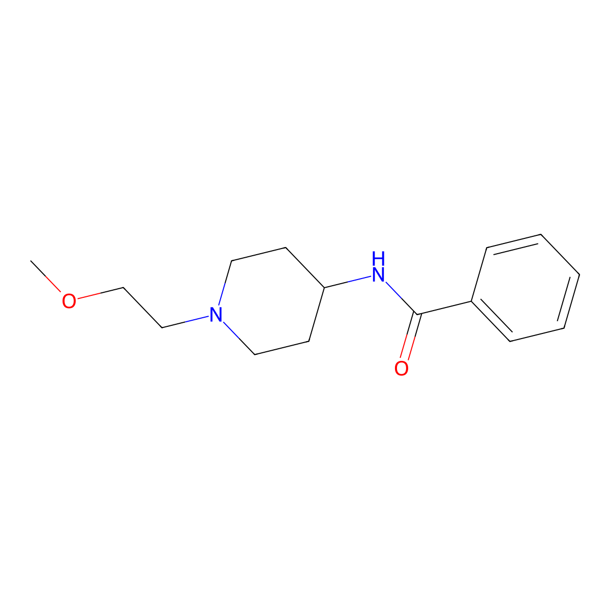 N-[1-(2-methoxyethyl)piperidin-4-yl]benzamide molecular structure, CAS 1421458-79-8
