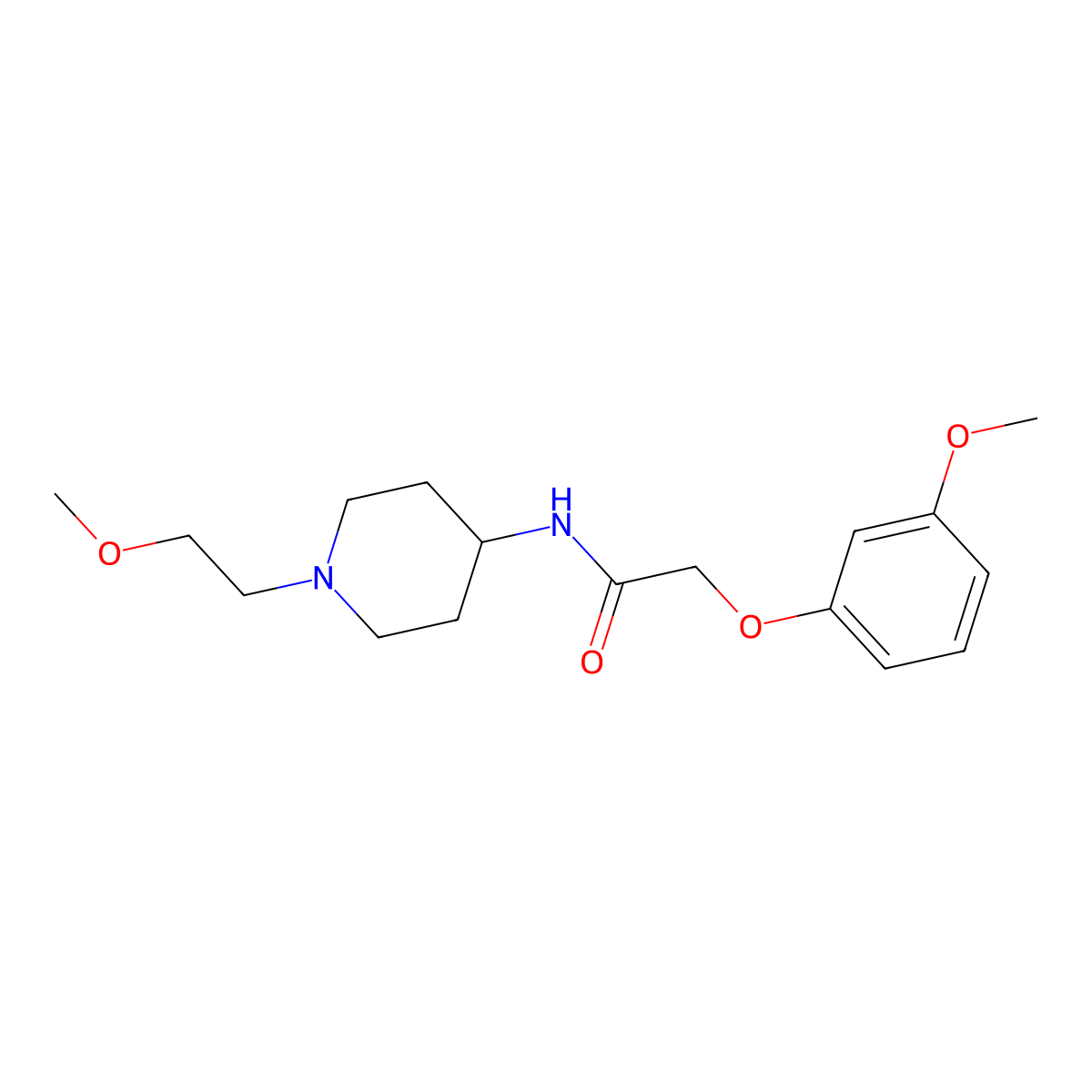 N-[1-(2-Methoxyethyl)piperidin-4-YL]-2-(3-methoxyphenoxy)acetamide molecular structure, CAS 1421458-93-6