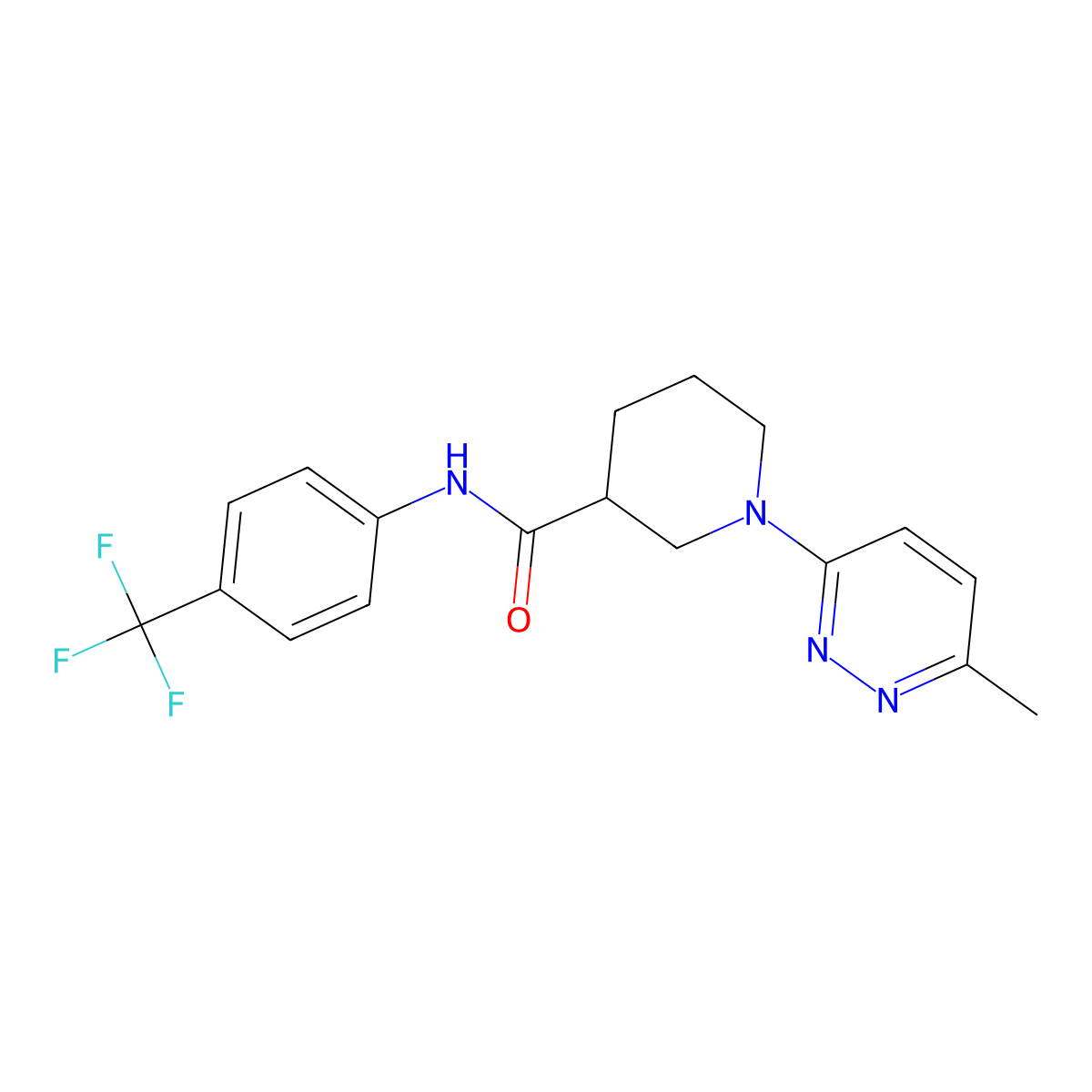1-(6-Methylpyridazin-3-YL)-N-[4-(trifluoromethyl)phenyl]piperidine-3-carboxamide molecular structure, CAS 1421459-12-2
