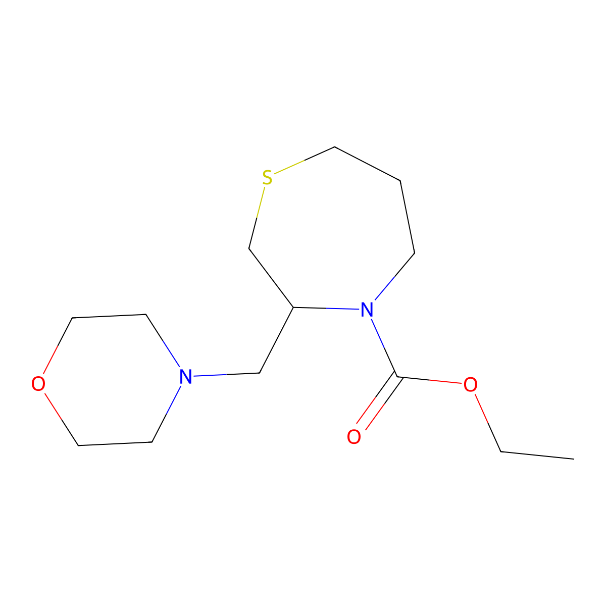 Ethyl 3-(morpholinomethyl)-1,4-thiazepane-4-carboxylate molecular structure, CAS 1421459-15-5
