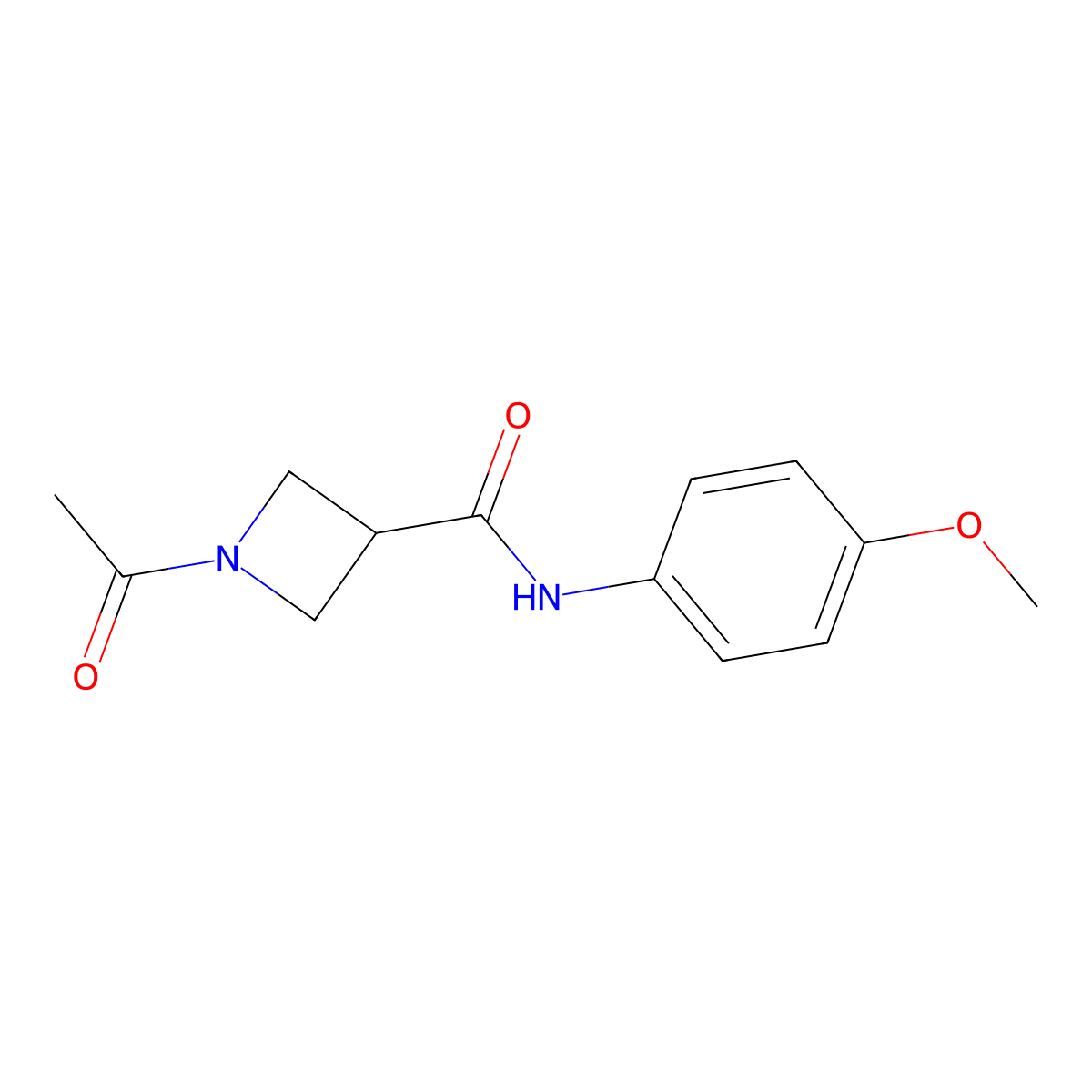 1-acetyl-N-(4-methoxyphenyl)azetidine-3-carboxamide molecular structure, CAS 1421459-46-2