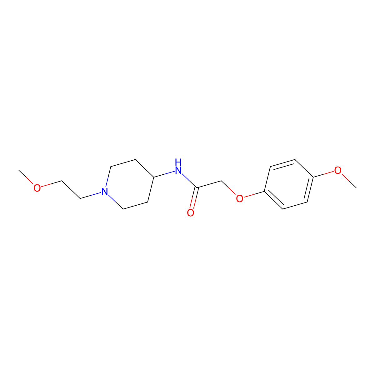 N-[1-(2-Methoxyethyl)piperidin-4-YL]-2-(4-methoxyphenoxy)acetamide molecular structure, CAS 1421460-11-8