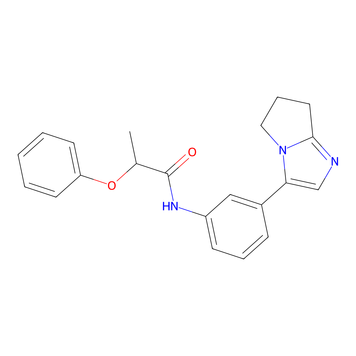N-(3-(6,7-dihydro-5H-pyrrolo[1,2-a]imidazol-3-yl)phenyl)-2-phenoxypropanamide molecular structure, CAS 1421461-64-4