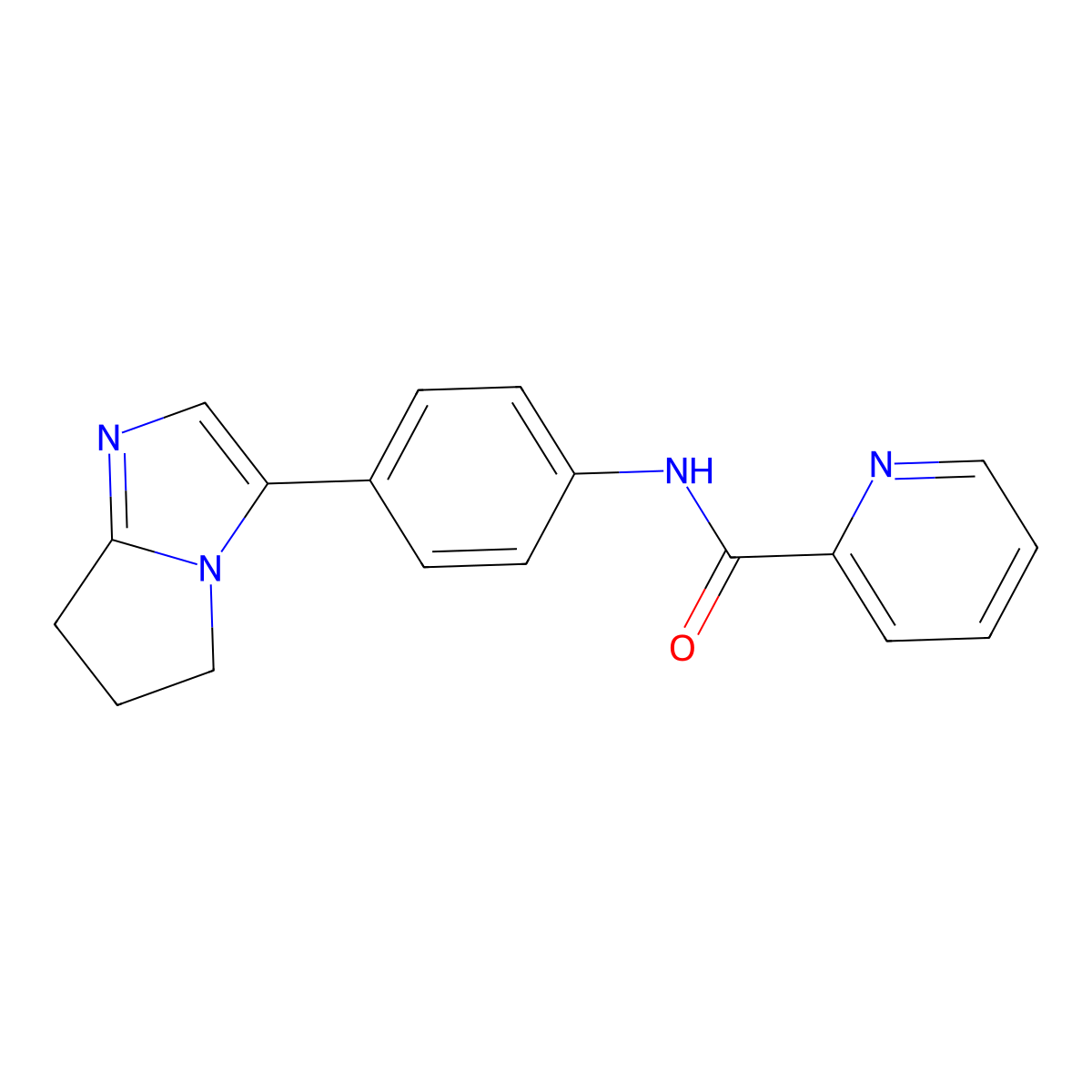 N-(4-{5H,6H,7H-Pyrrolo[1,2-A]imidazol-3-YL}phenyl)pyridine-2-carboxamide molecular structure, CAS 1421461-67-7