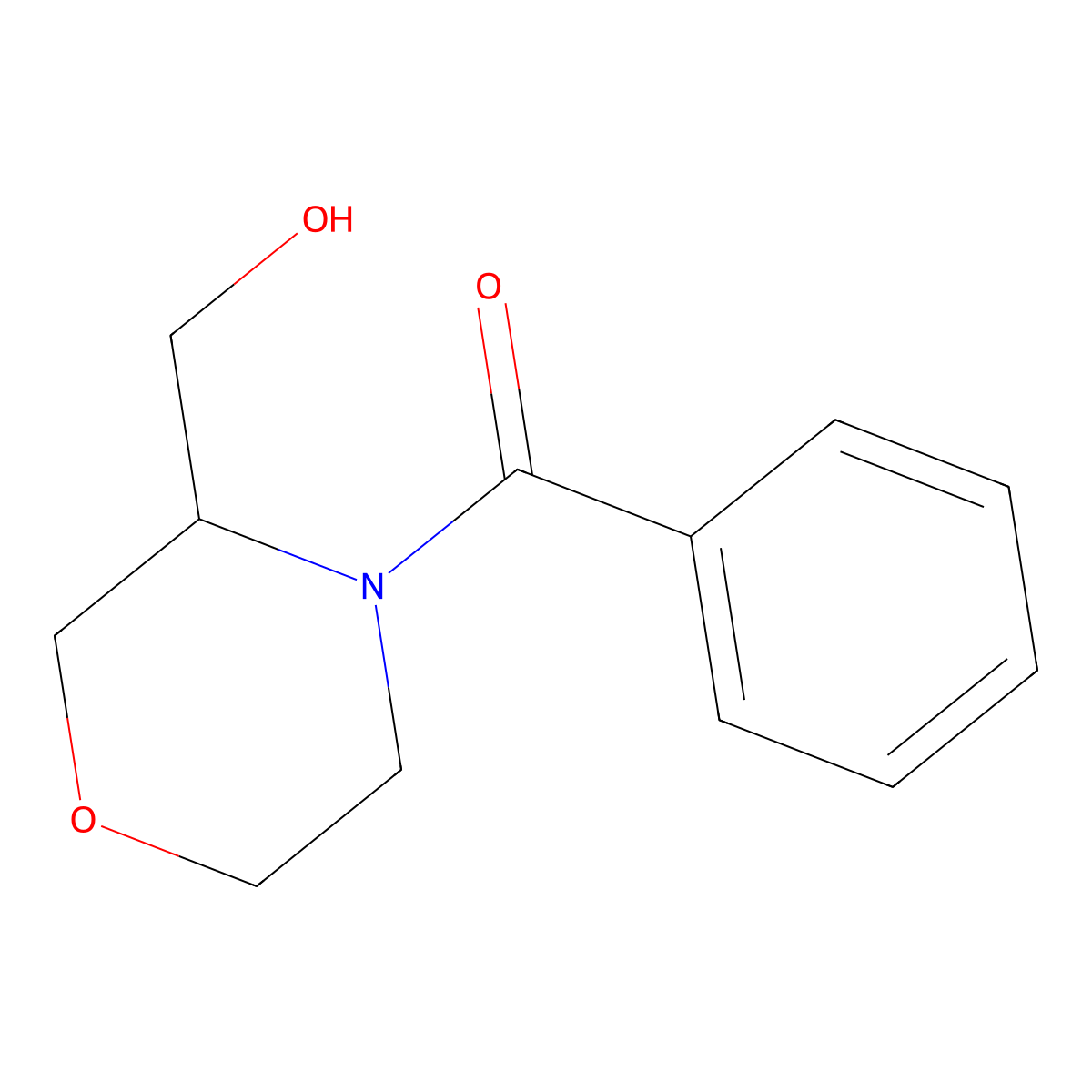 (3-(Hydroxymethyl)morpholino)(phenyl)methanone molecular structure, CAS 1421462-40-9