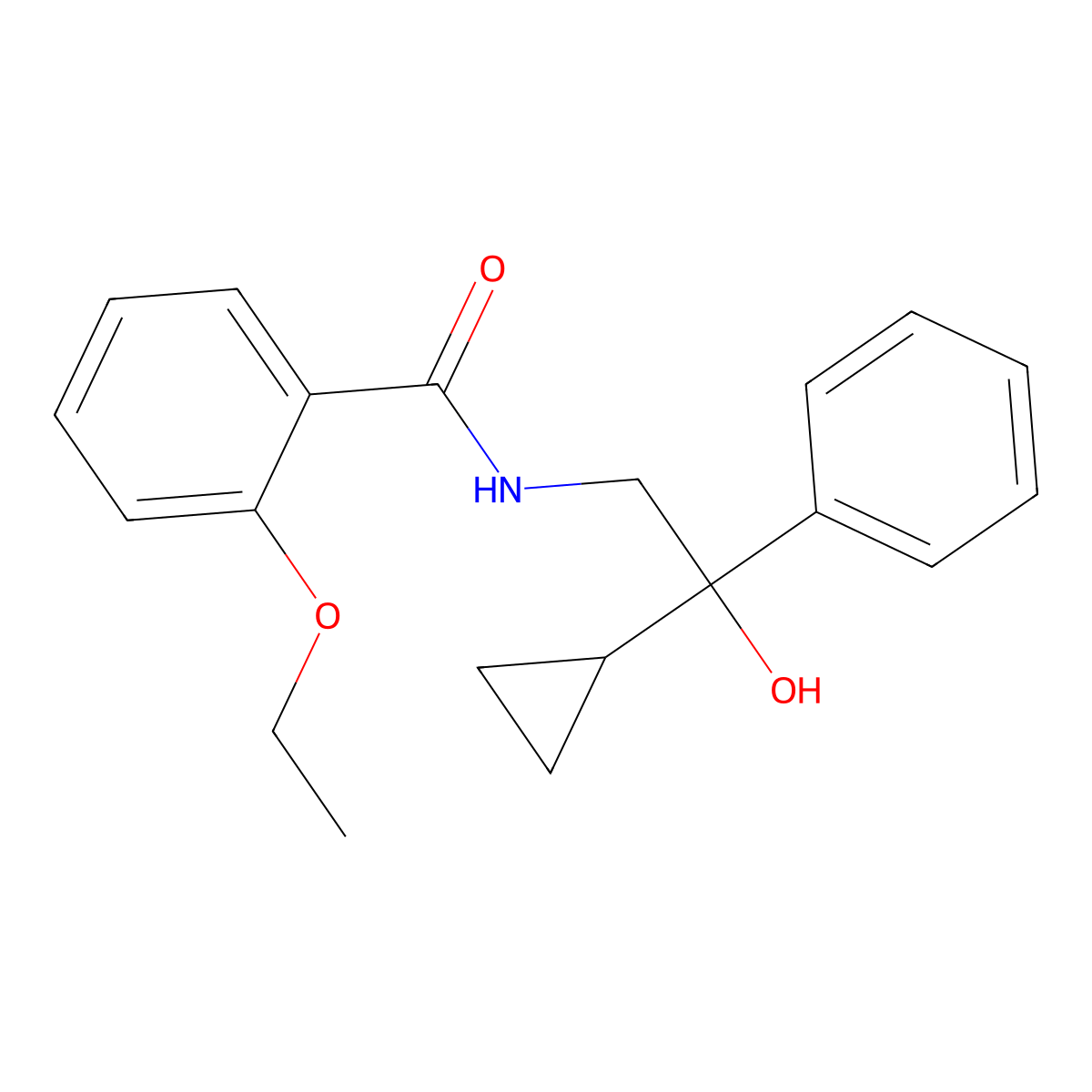 N-(2-cyclopropyl-2-hydroxy-2-phenylethyl)-2-ethoxybenzamide molecular structure, CAS 1421462-80-7