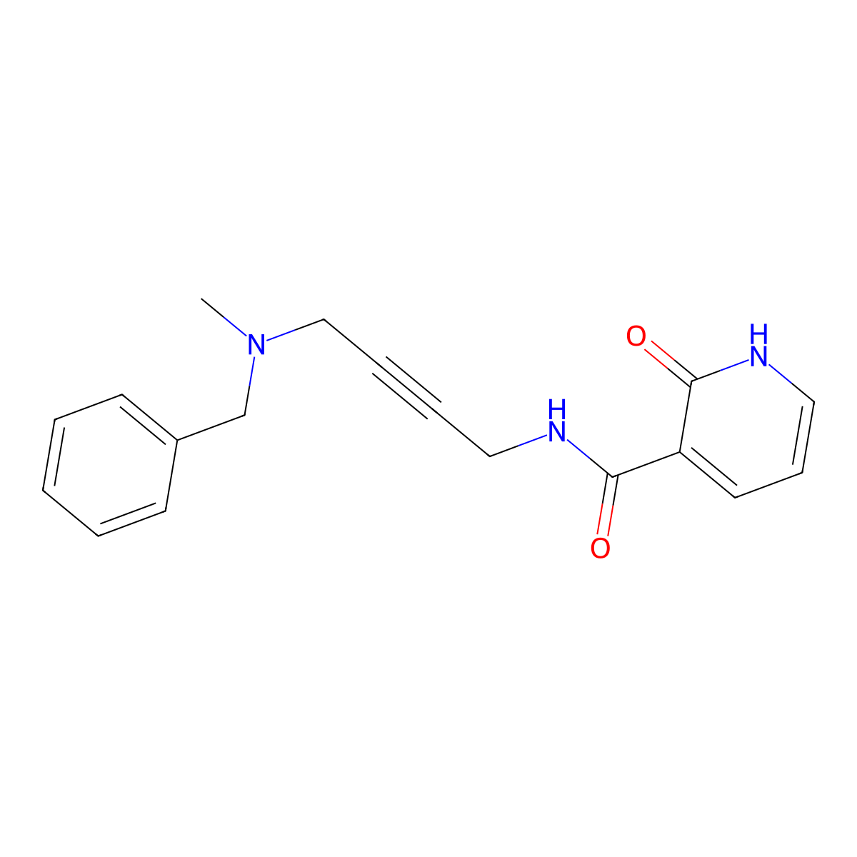 N-{4-[benzyl(methyl)amino]but-2-yn-1-yl}-2-oxo-1,2-dihydropyridine-3-carboxamide molecular structure, CAS 1421463-11-7
