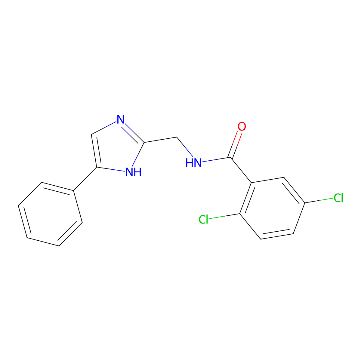2,5-Dichloro-N-[(4-phenyl-1H-imidazol-2-YL)methyl]benzamide molecular structure, CAS 1421463-26-4