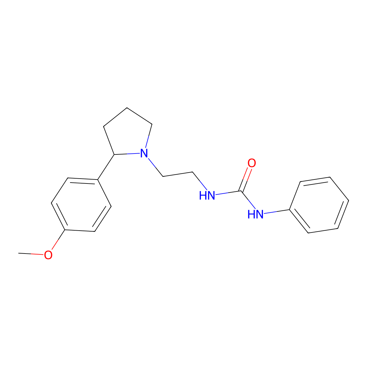 1-(2-(2-(4-Methoxyphenyl)pyrrolidin-1-yl)ethyl)-3-phenylurea molecular structure, CAS 1421463-42-4