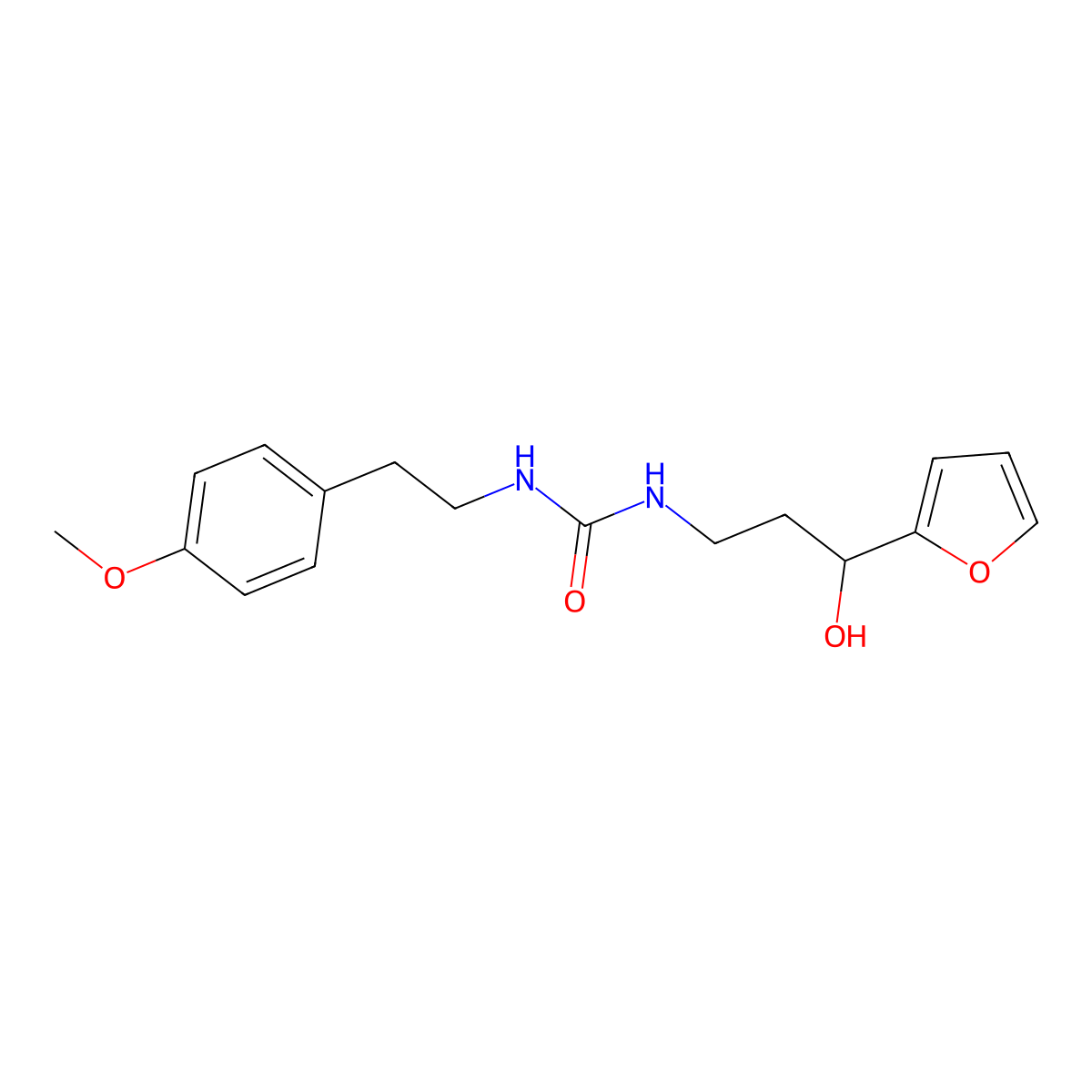 1-(3-(Furan-2-yl)-3-hydroxypropyl)-3-(4-methoxyphenethyl)urea molecular structure, CAS 1421463-45-7
