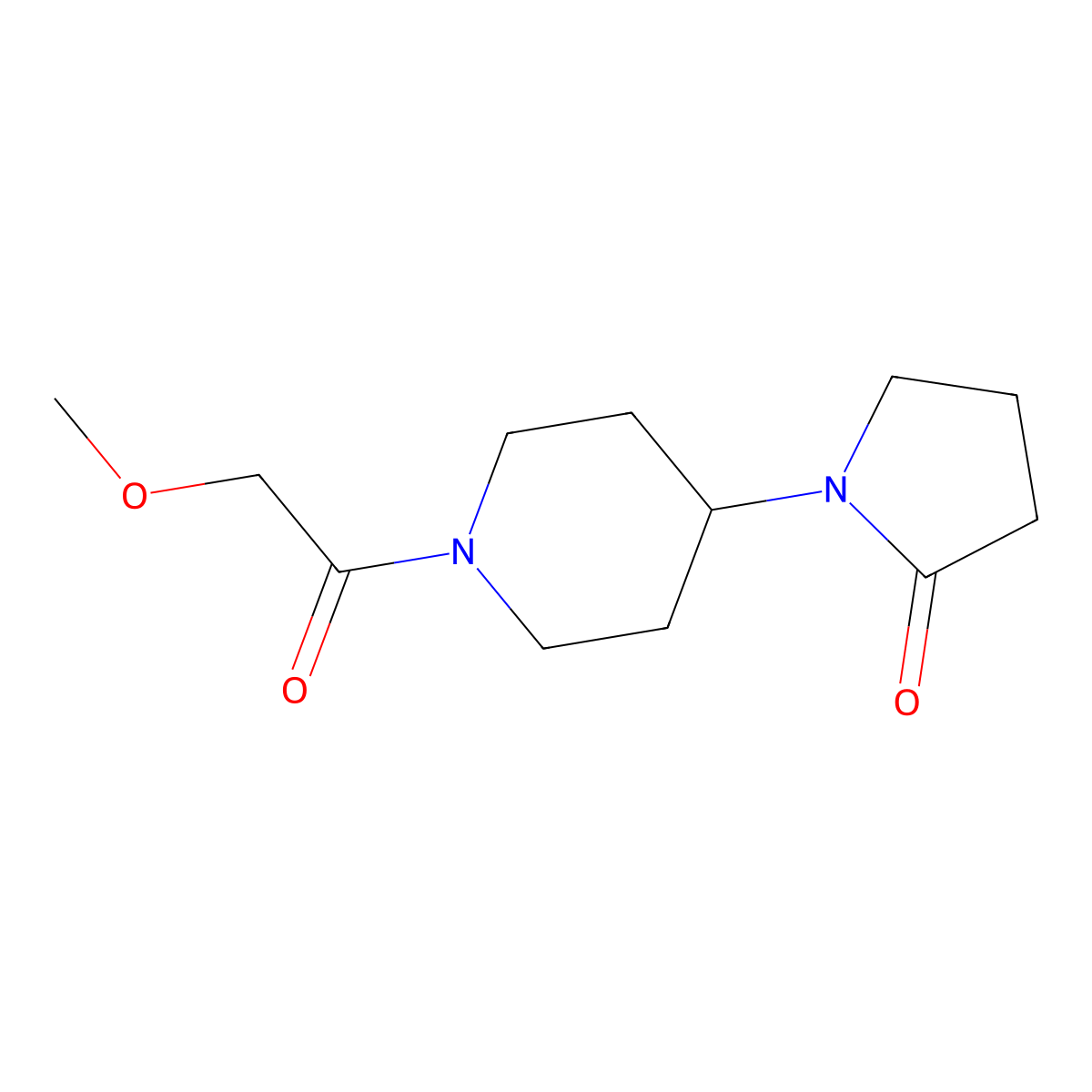 1-[1-(2-Methoxyacetyl)piperidin-4-YL]pyrrolidin-2-one molecular structure, CAS 1421463-76-4