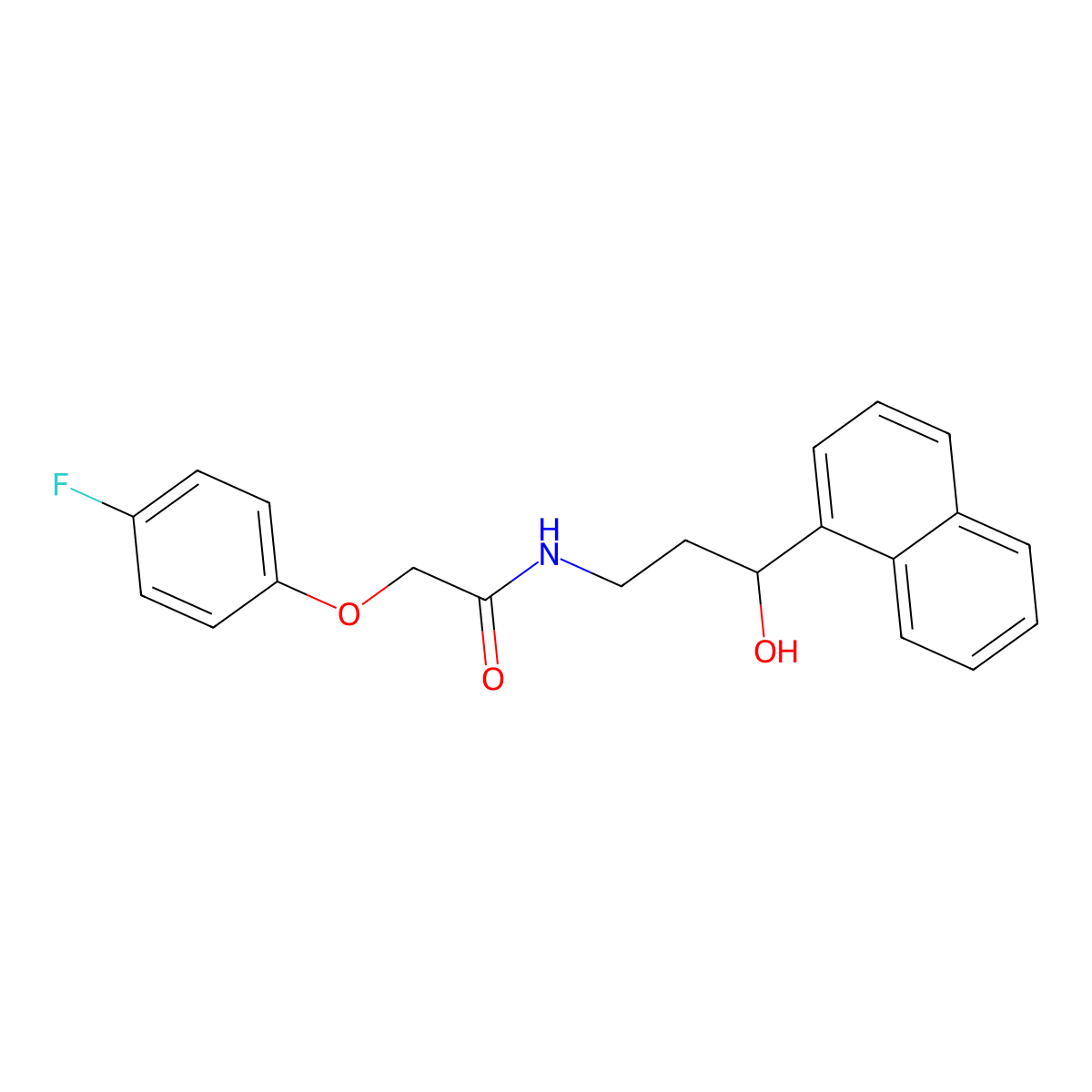 2-(4-Fluorophenoxy)-N-[3-hydroxy-3-(naphthalen-1-YL)propyl]acetamide molecular structure, CAS 1421464-50-7