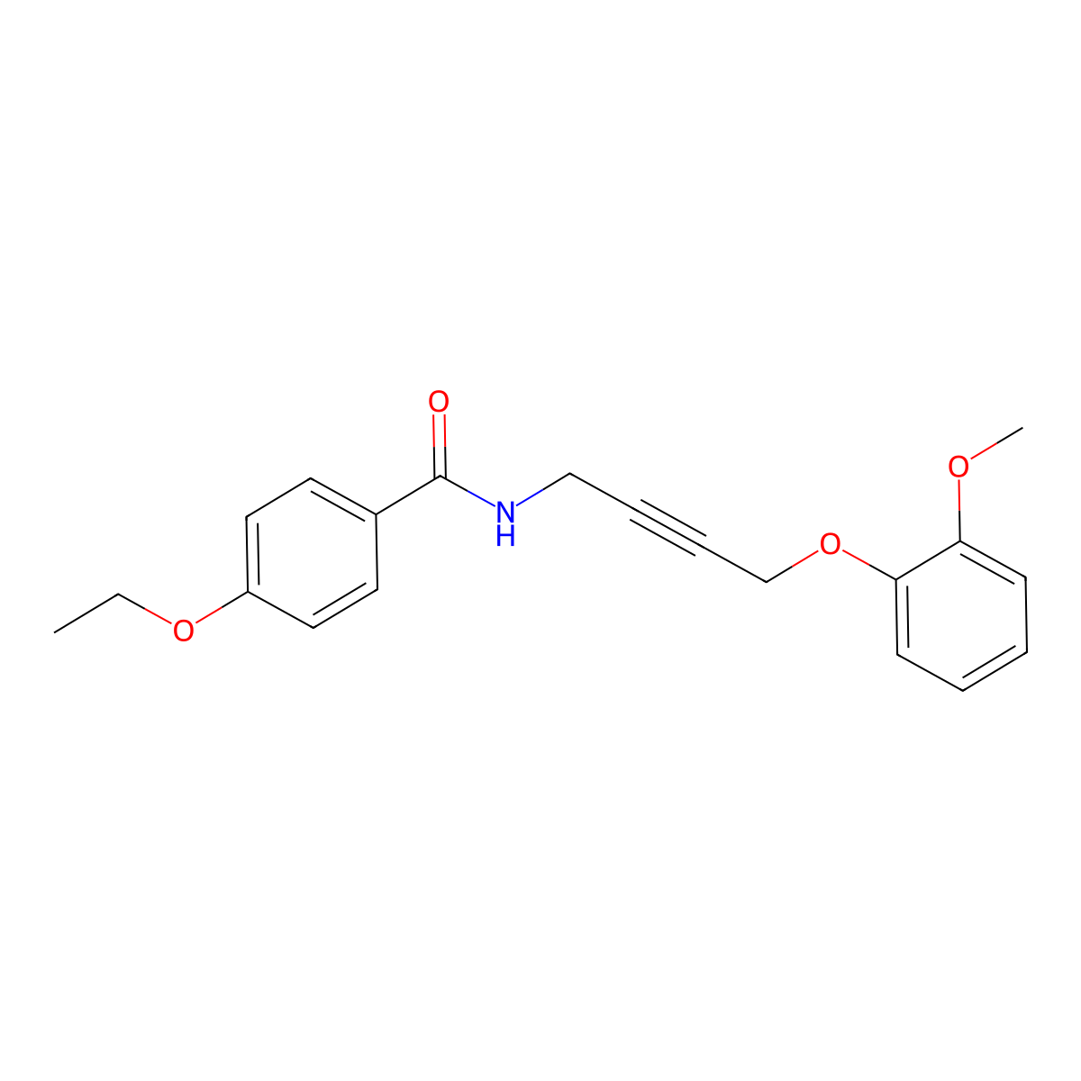 4-Ethoxy-N-[4-(2-methoxyphenoxy)but-2-YN-1-YL]benzamide molecular structure, CAS 1421466-11-6
